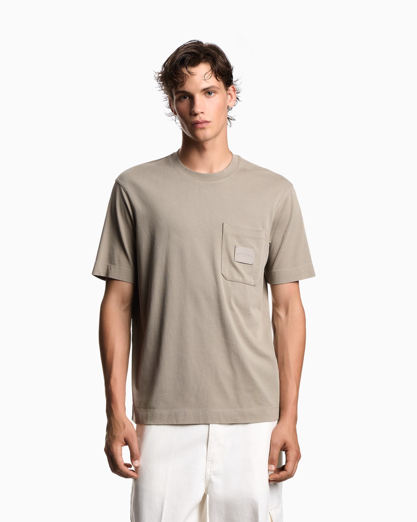 ASV jersey T-shirt with leather logo patch Slide 3