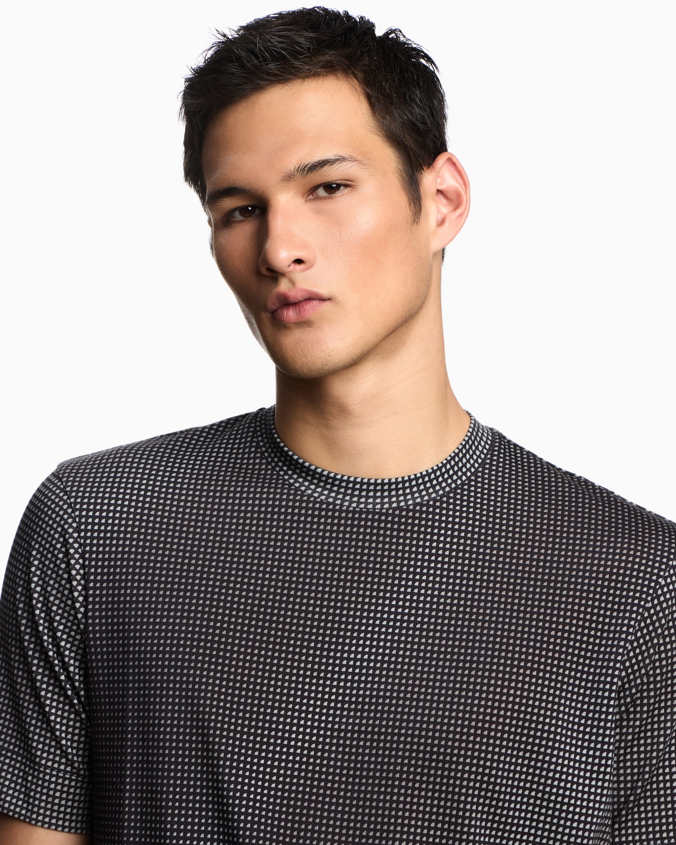 ASV jersey T-shirt with all-over op-art print Slide 4