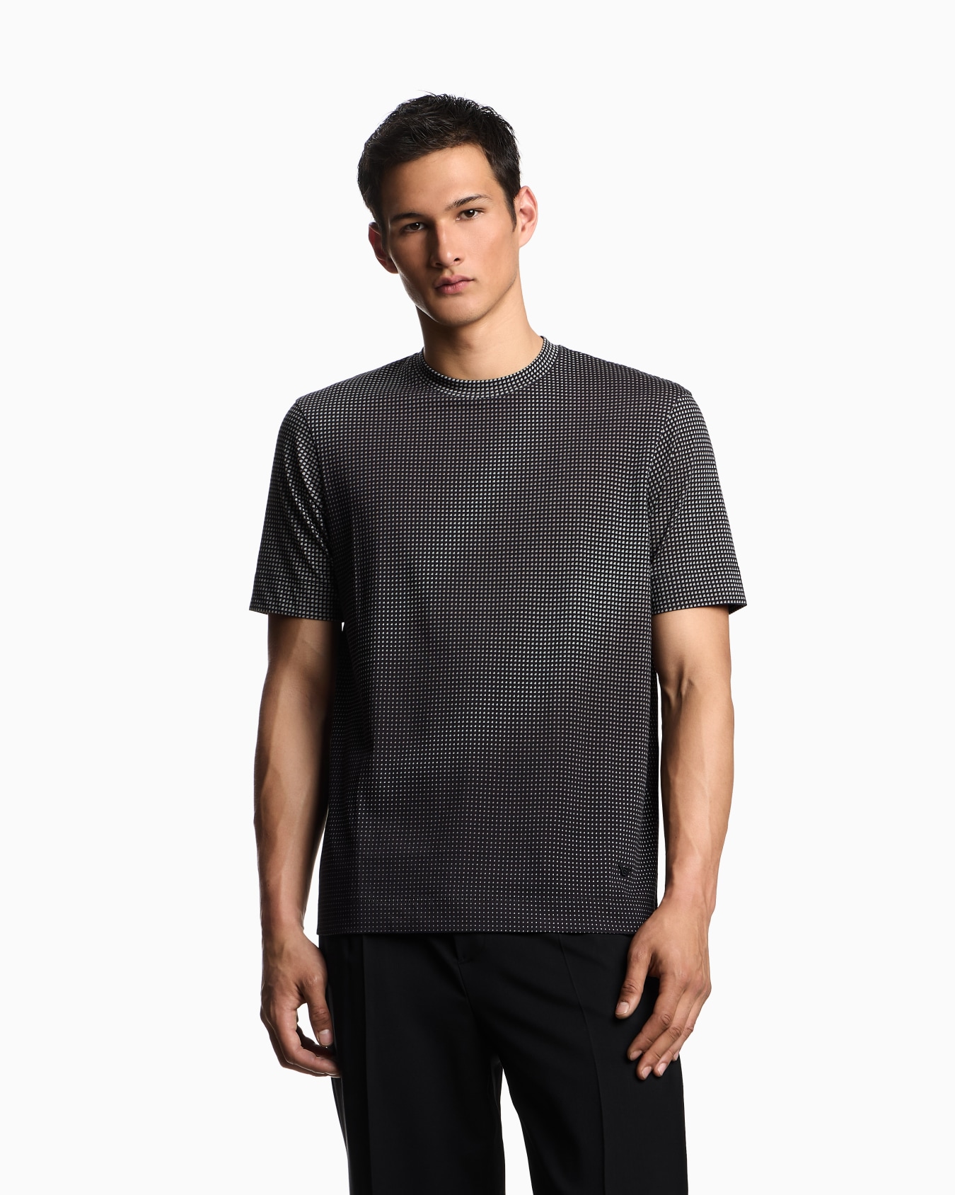 ASV jersey T-shirt with all-over op-art print Slide 3