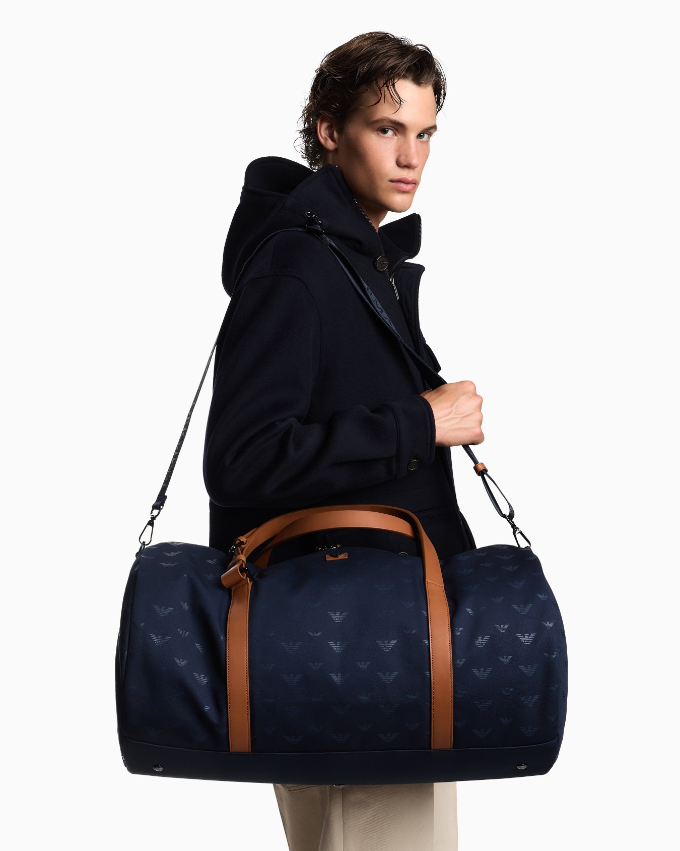 All-over eagle canvas weekend bag Slide 5
