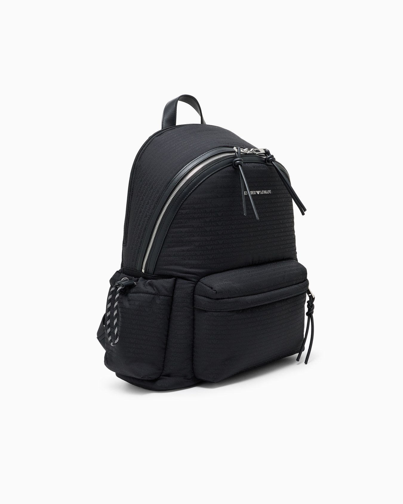 Runder Rucksack aus Nylon mit Monogramm-Schriftzug Folie 1