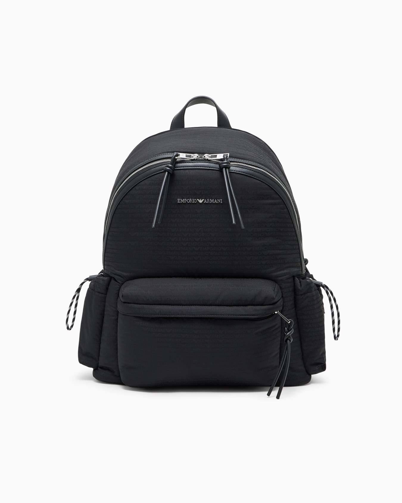 Runder Rucksack aus Nylon mit Monogramm-Schriftzug Folie 0
