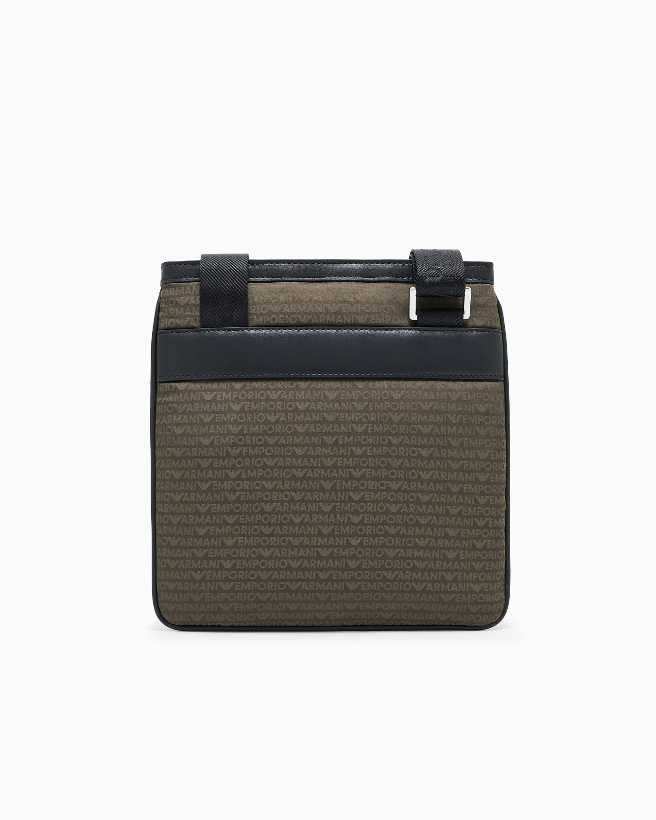 Sac à bancoulière plat en nylon avec inscription monogramme Diapositive 2