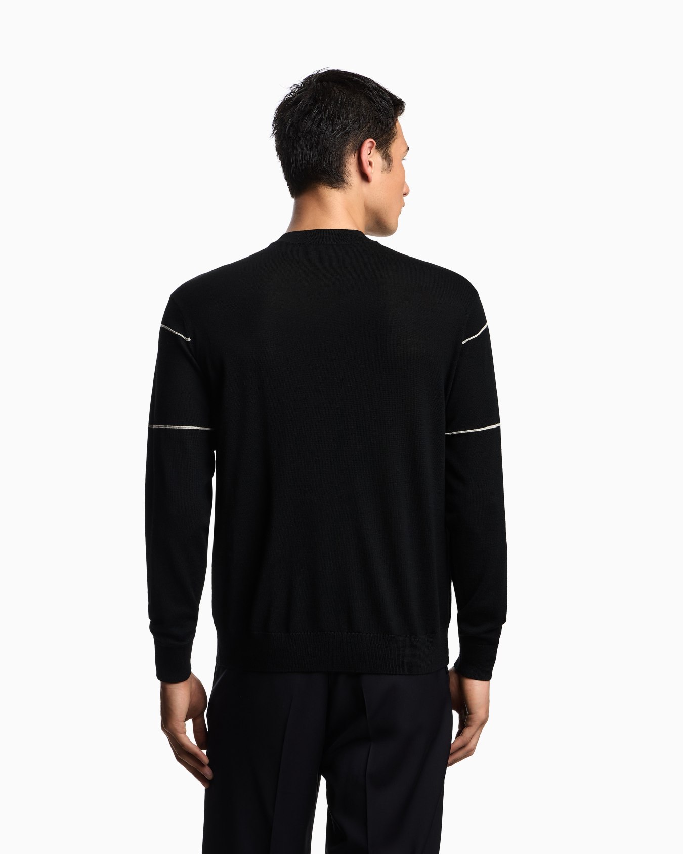 Pull en laine vierge avec logo jacquard Diapositive 2