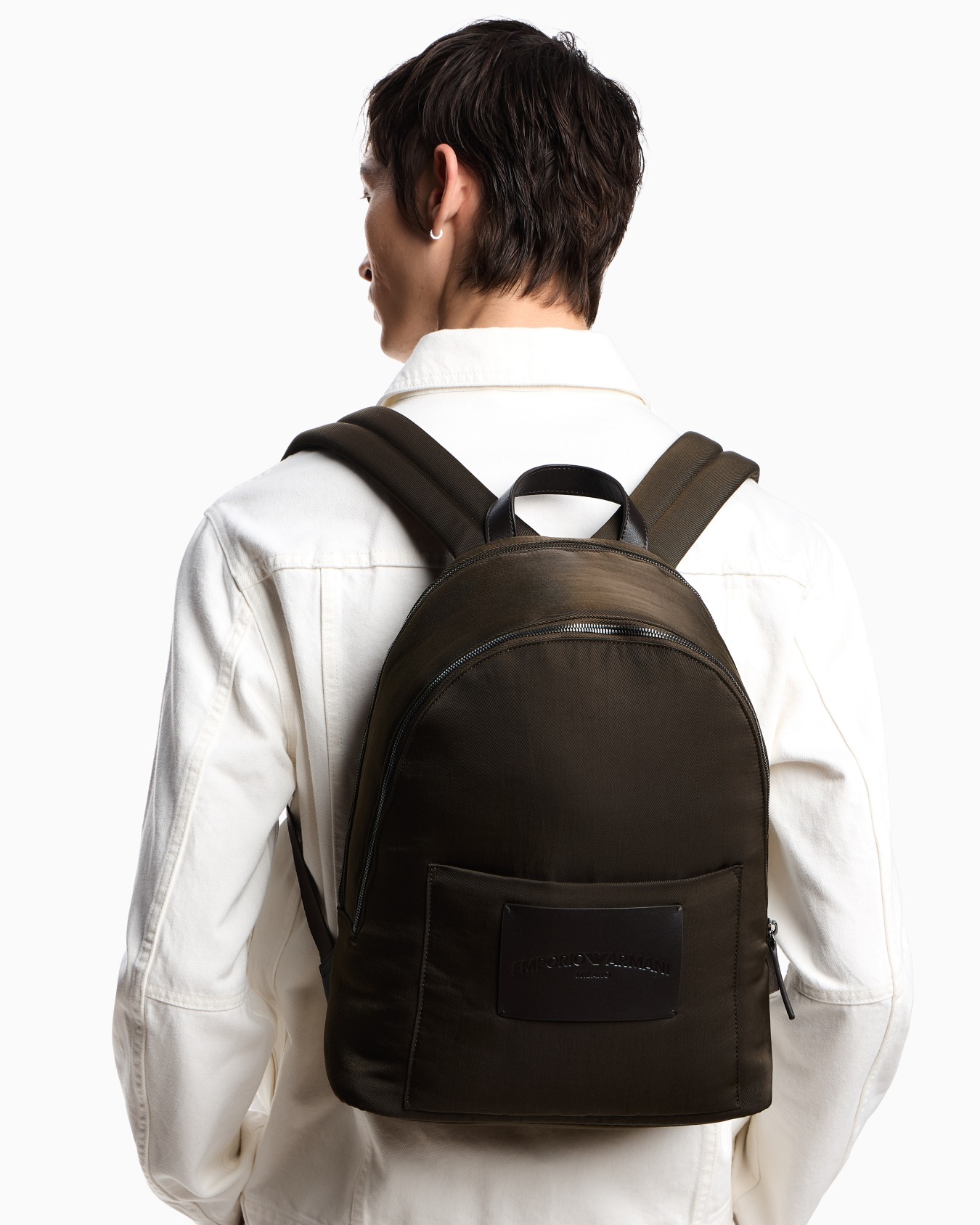 Runder Rucksack aus gepolstertem Nylon Folie 5