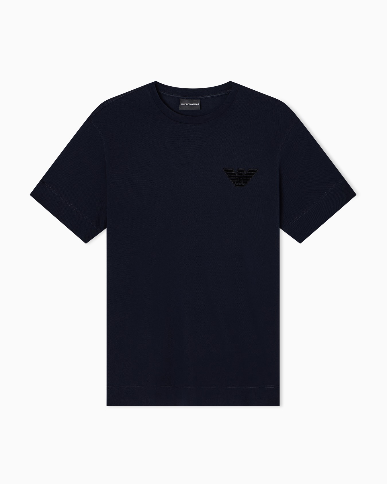 T-shirt en jersey piqué avec écusson aigle Diapositive 0
