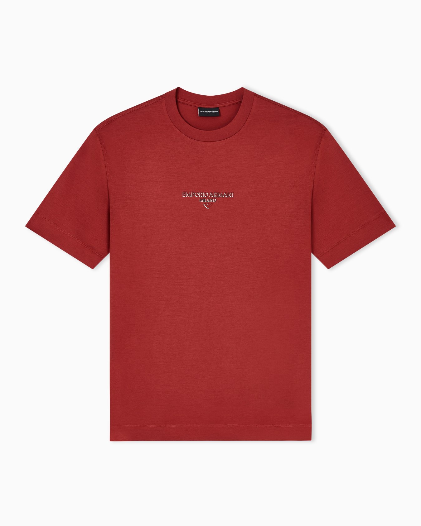 Lyocell blend jersey T-shirt with 3D-effect logo Slide 0