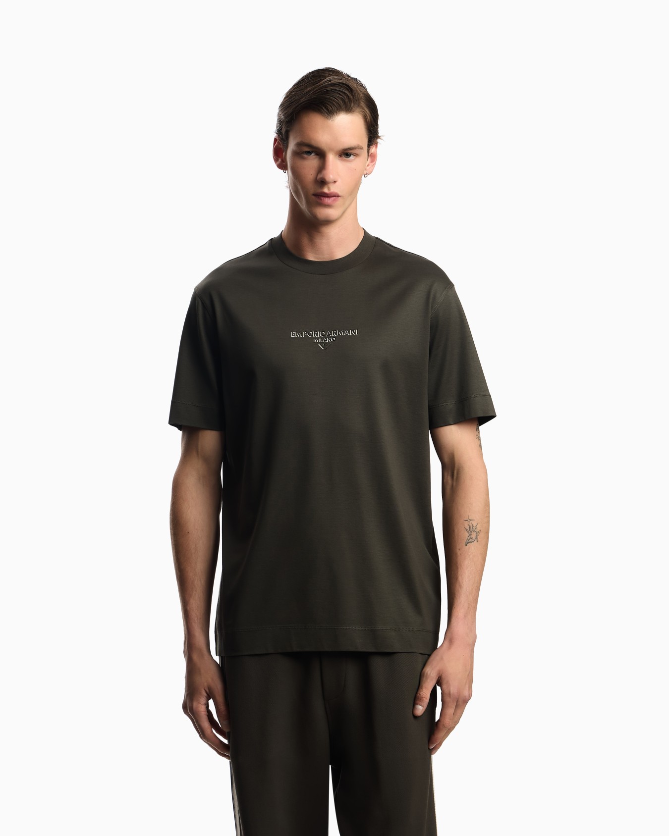 T-Shirt aus Jersey-Lyocell-Mischung mit Logo in 3D-Effekt Folie 3