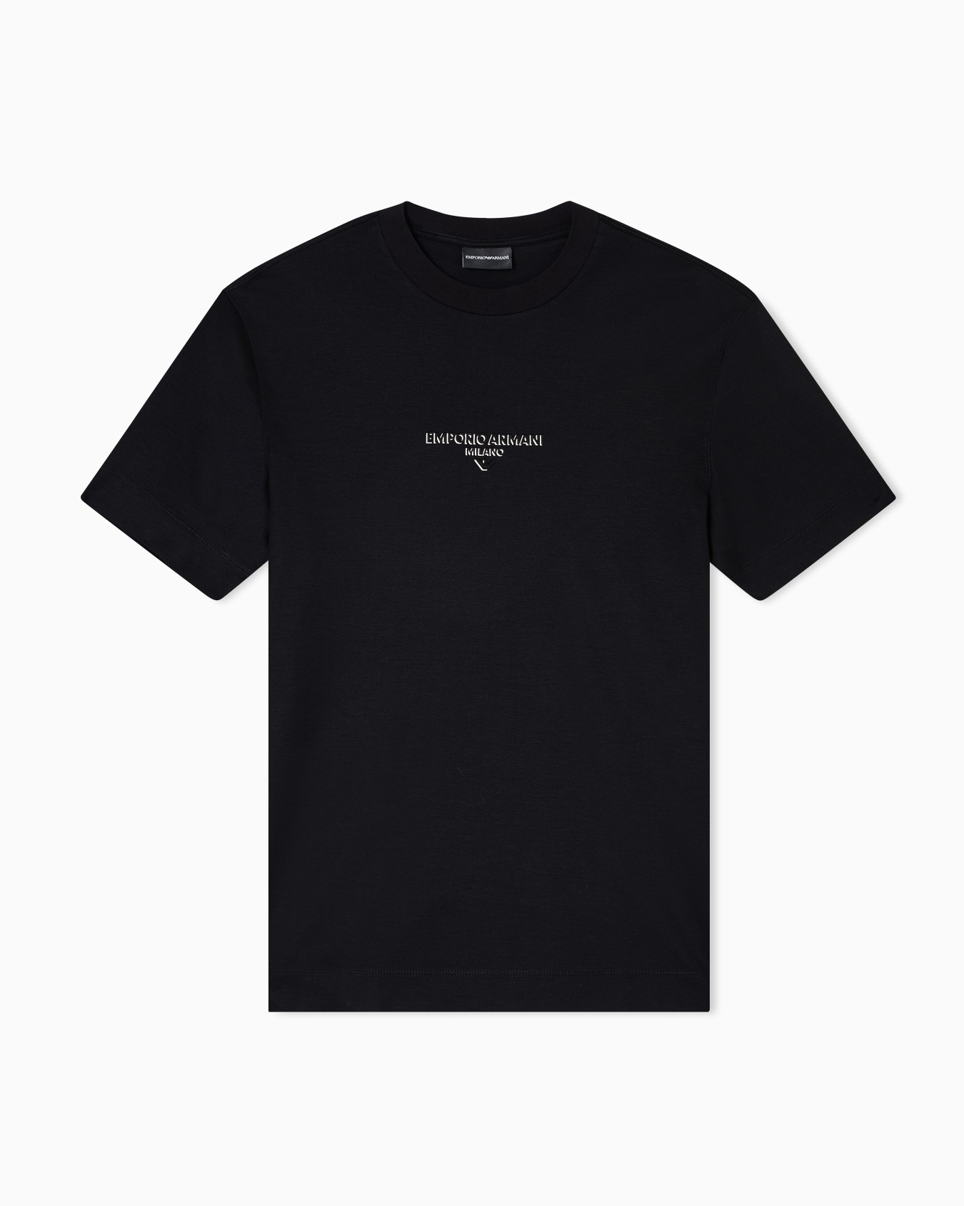 Lyocell blend jersey T-shirt with 3D-effect logo Slide 0
