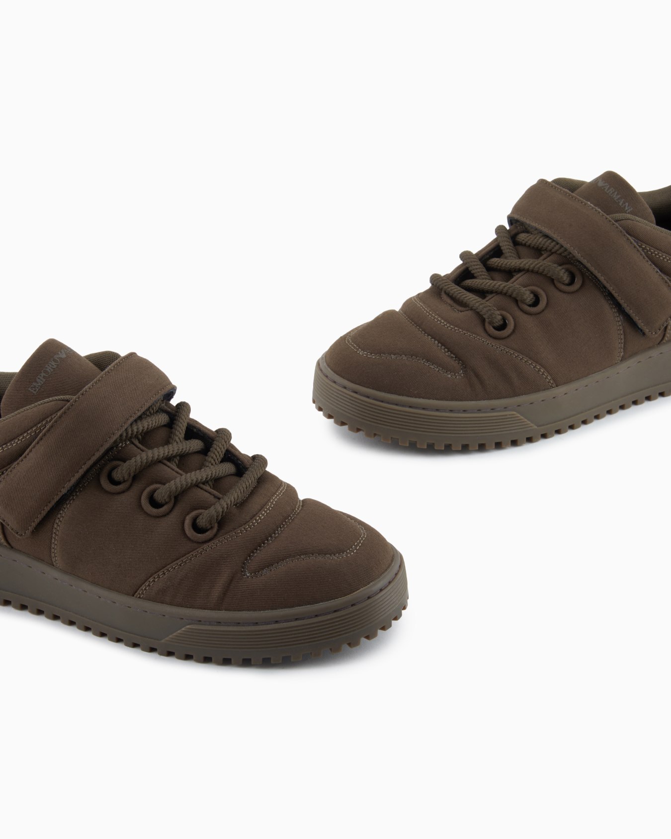 Fabric sneakers with laces and Velcro Slide 4