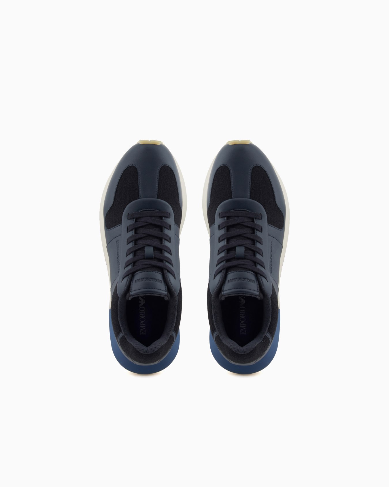 Leather sneakers with felt details Slide 2