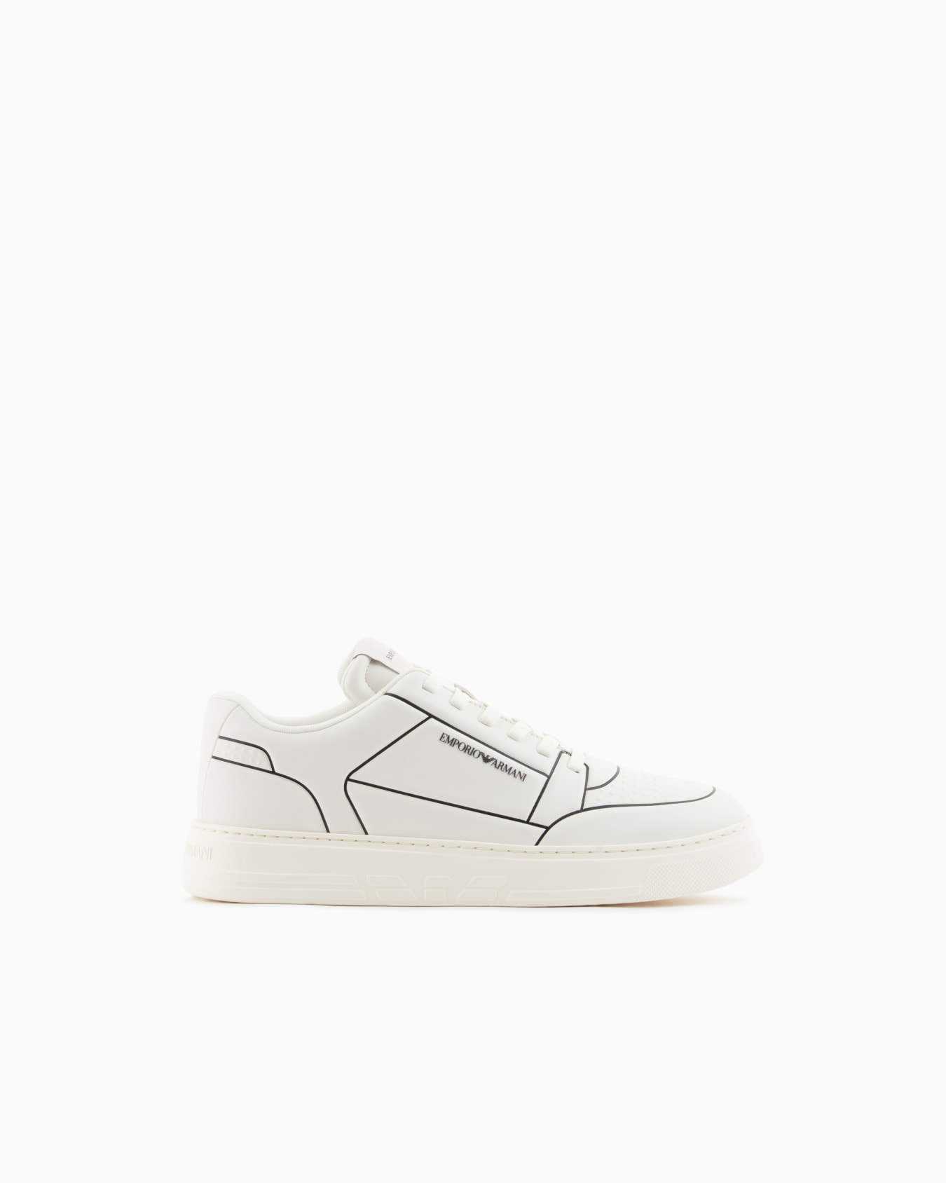 Sneaker aus Leder mit geprägtem Print Folie 0