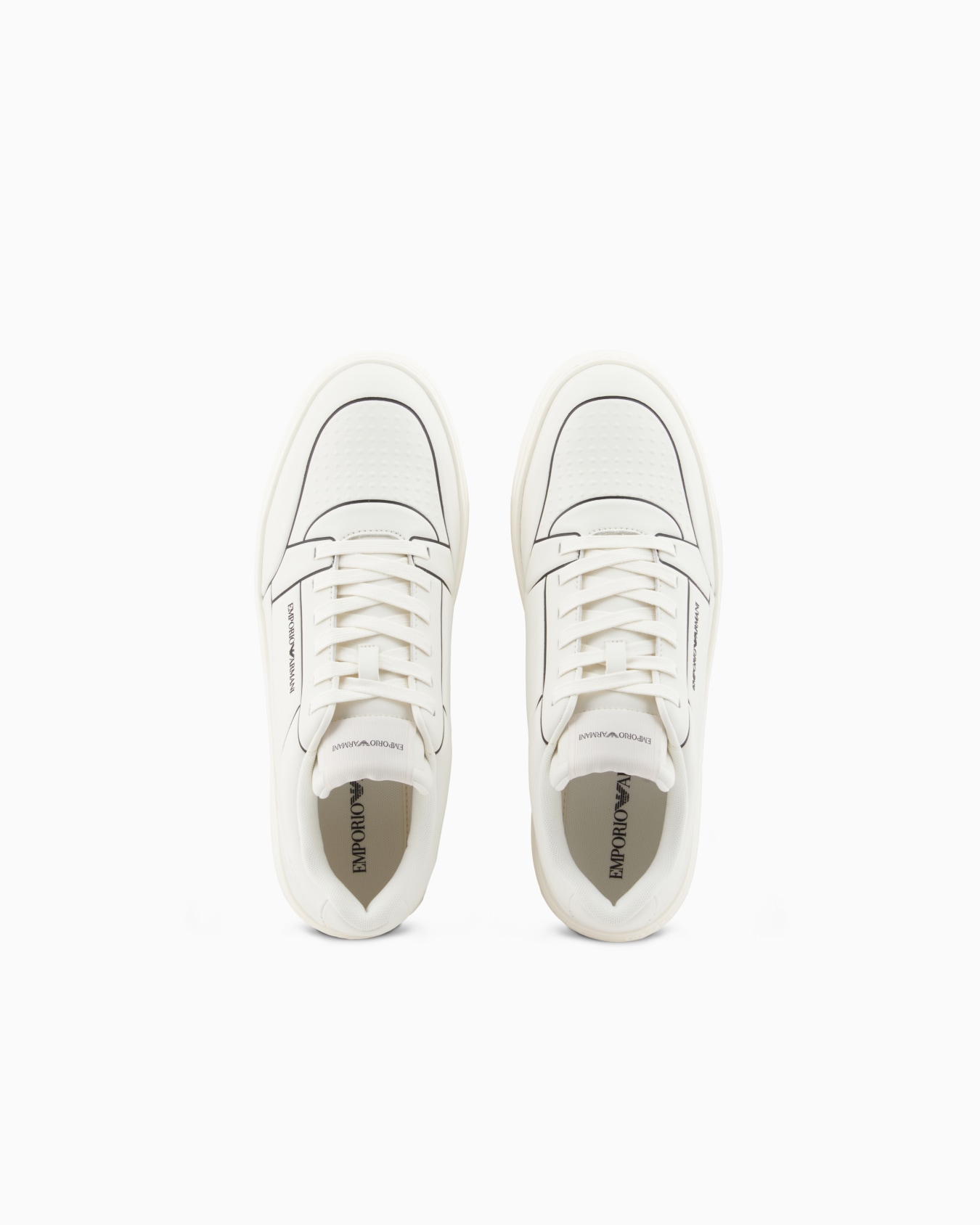 Sneaker aus Leder mit geprägtem Print Folie 2
