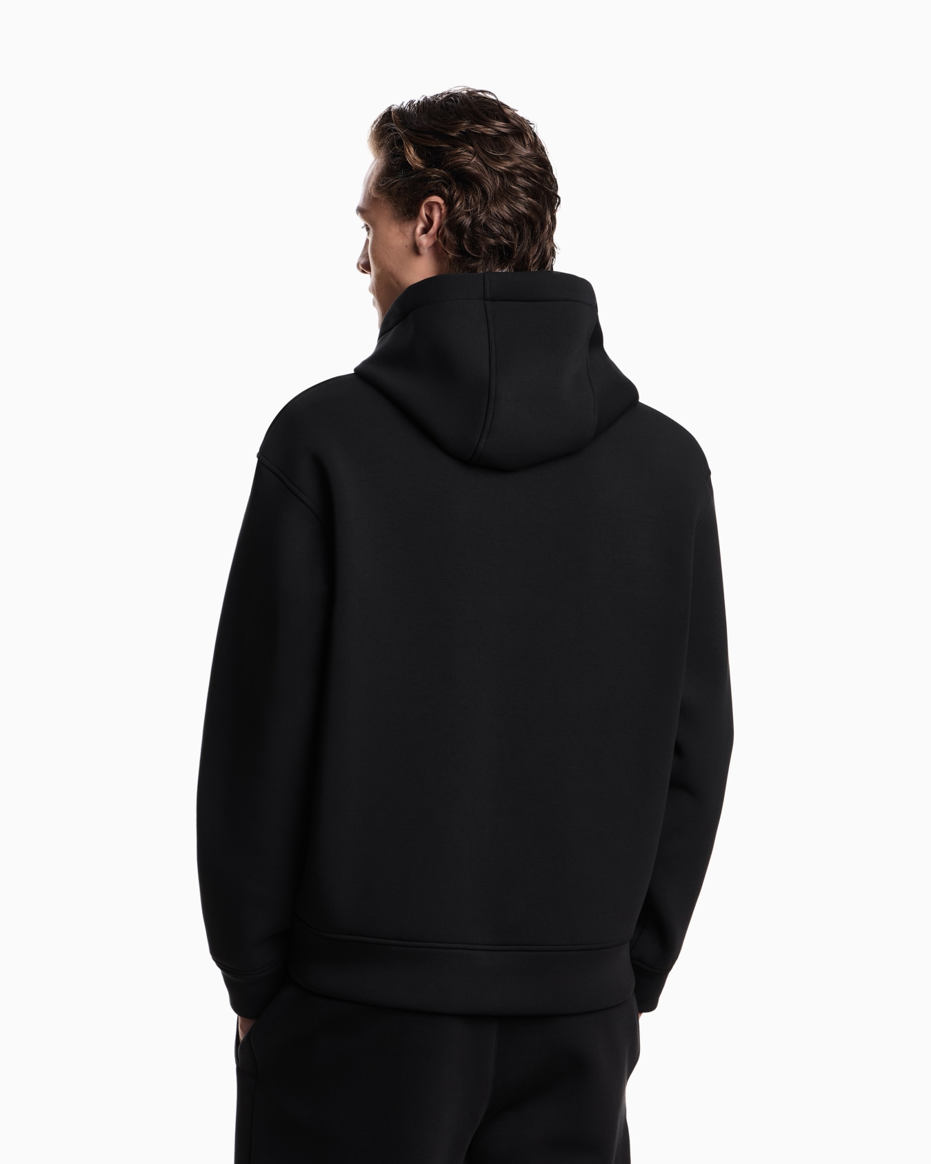 ASV Lyocell-blend bonded jersey zip-up sweatshirt with hood Slide 2