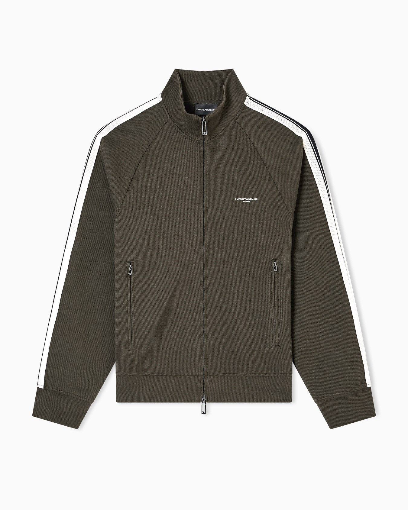 ASV full-zip sweatshirt in jersey with contrasting bands Slide 0