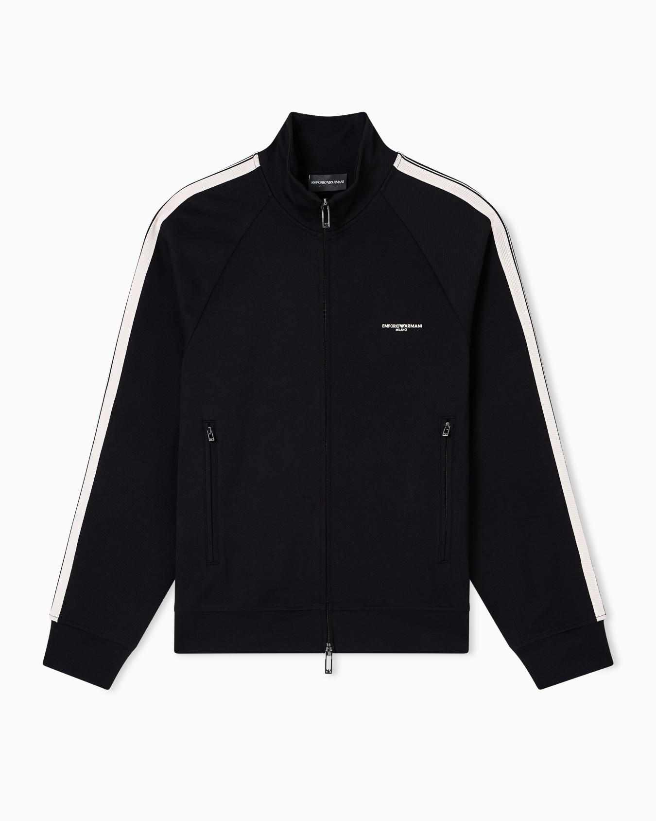 ASV full-zip sweatshirt in jersey with contrasting bands Slide 0