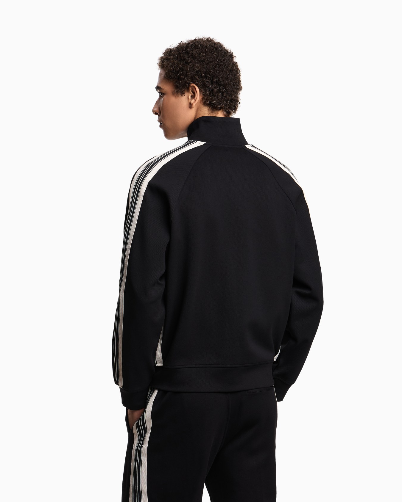 ASV full-zip sweatshirt in jersey with contrasting bands Slide 2