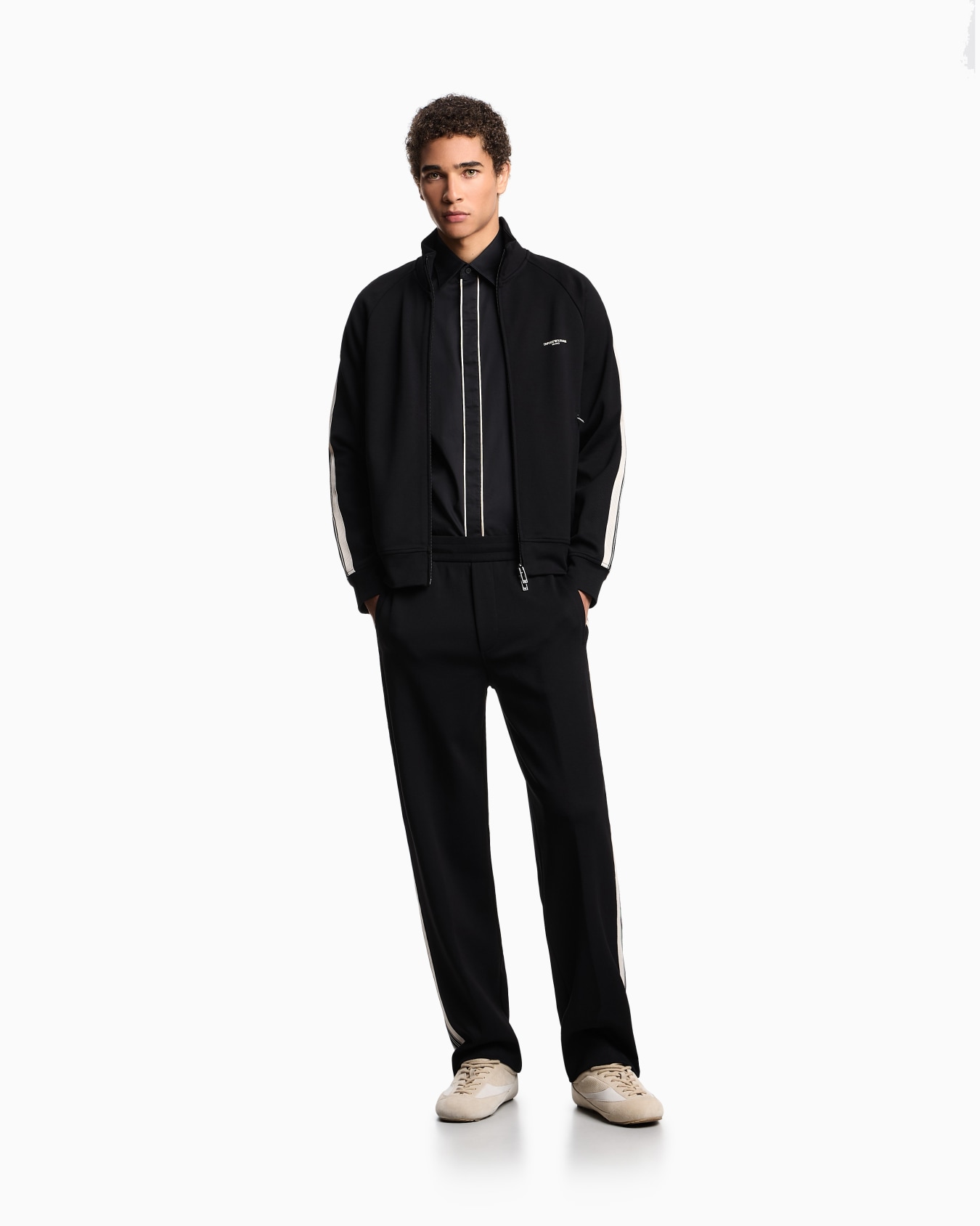 ASV jersey trousers with elasticated waist and contrasting bands Slide 1
