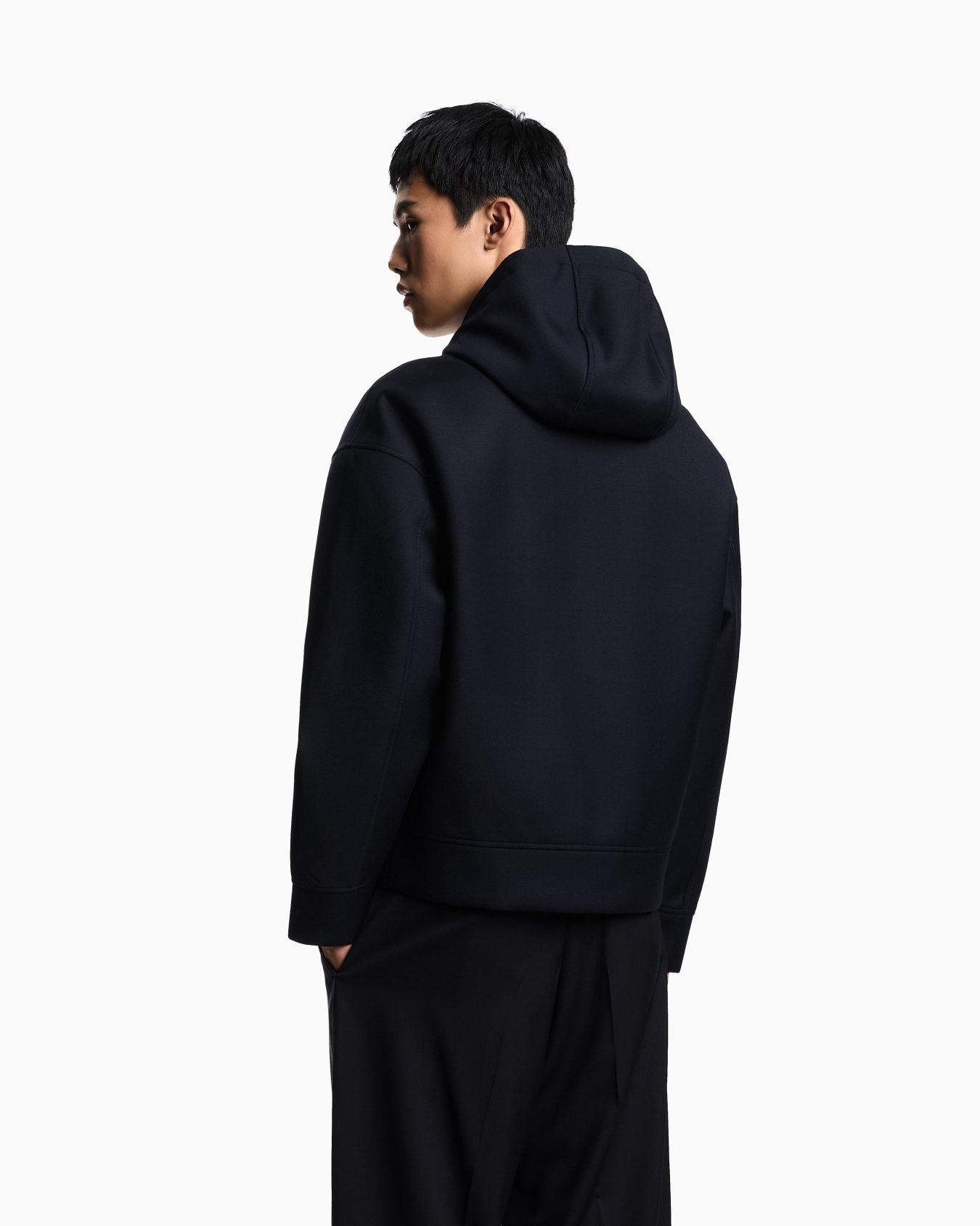 Light wool zip-up hooded sweatshirt Slide 2