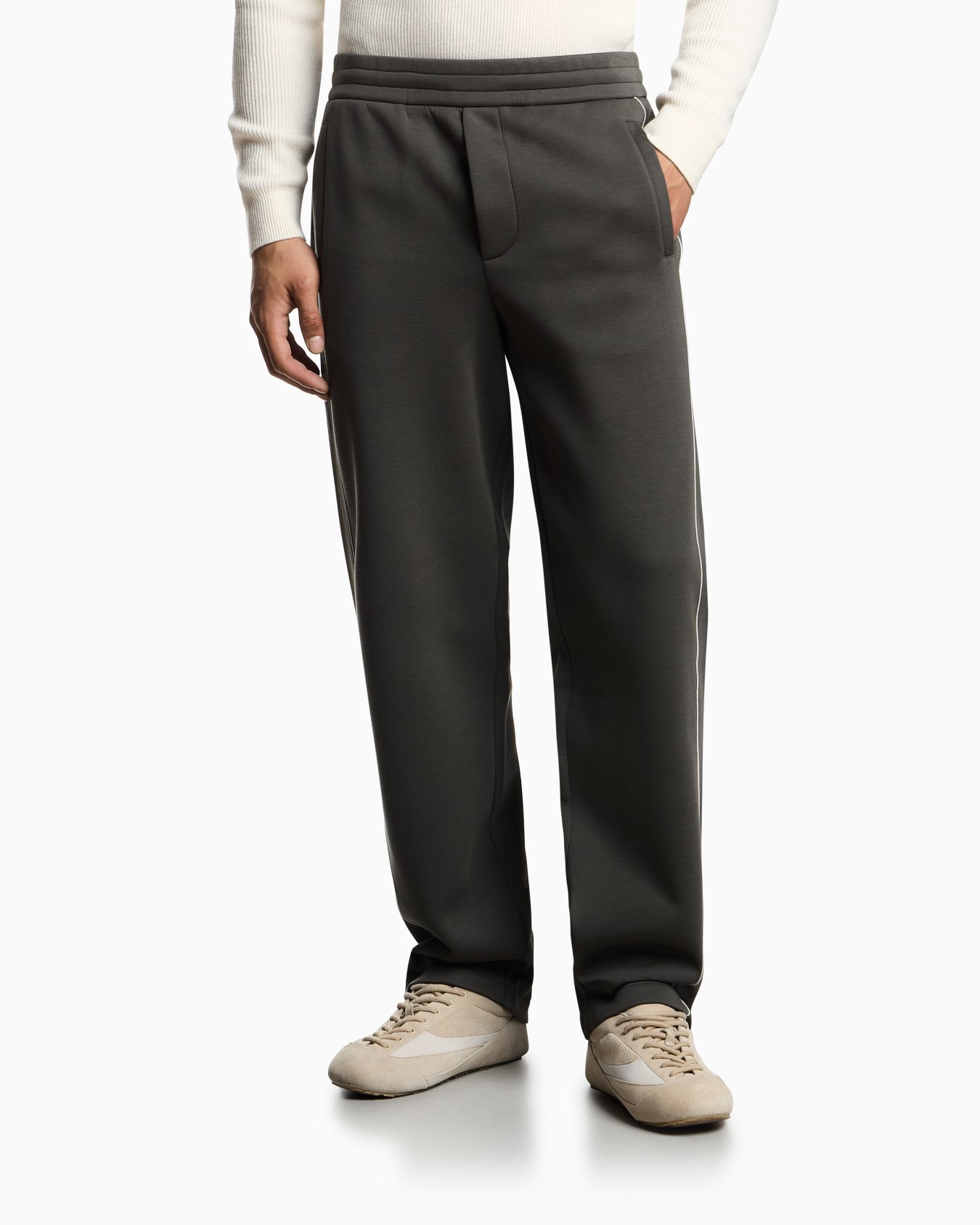 Pantalon en jersey double avec passepoil Diapositive 3