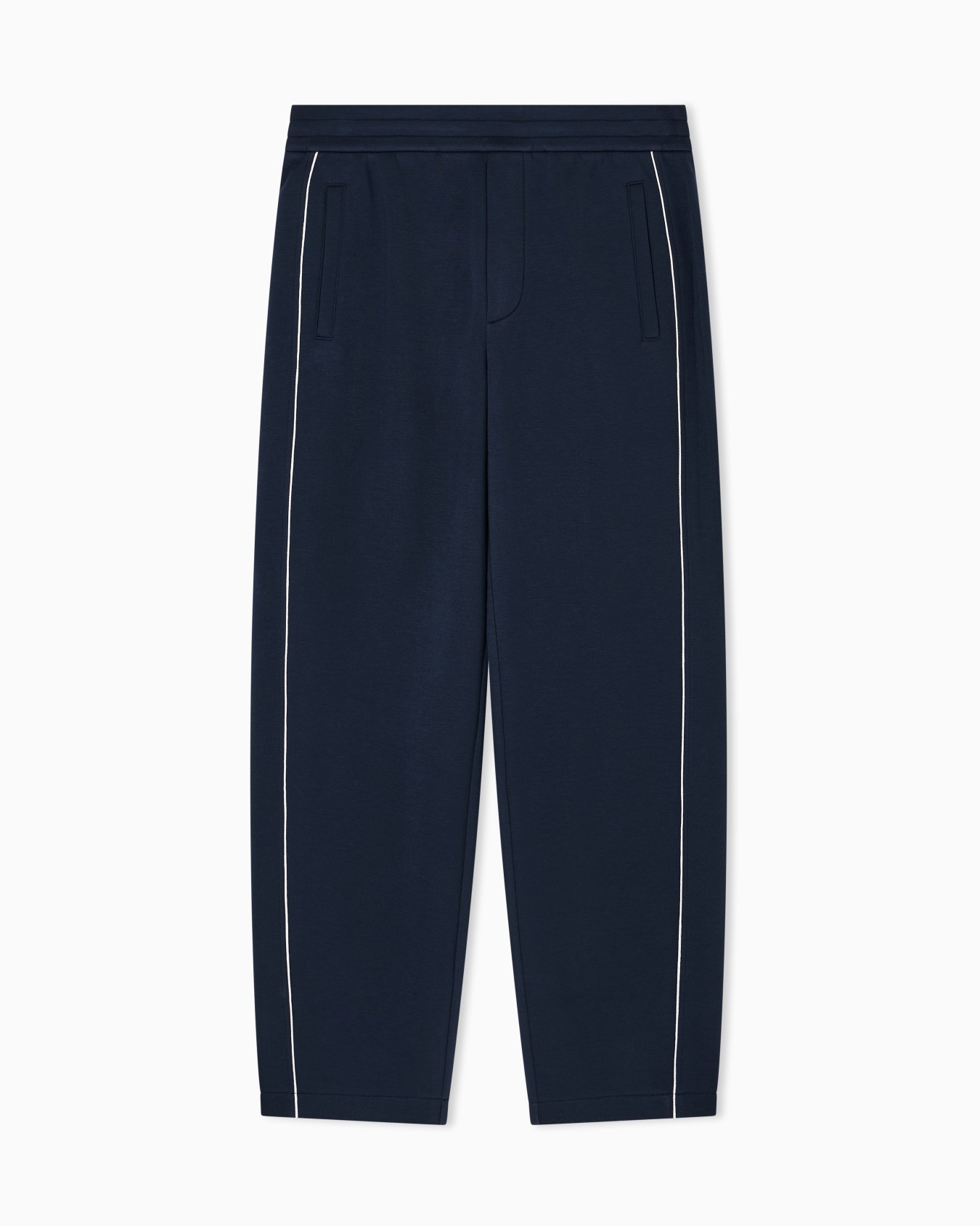 Double-jersey trousers with piping Slide 0