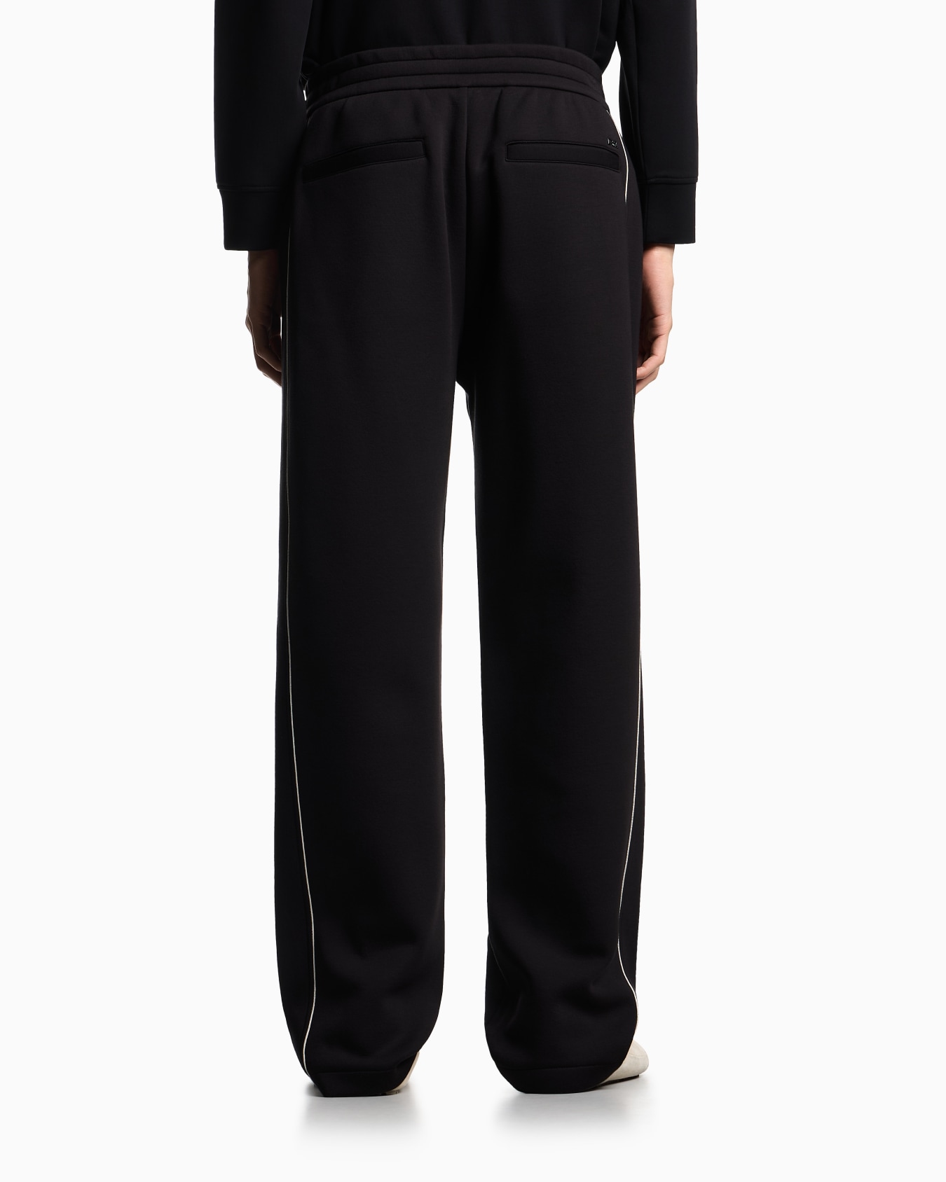 Double-jersey trousers with piping Slide 2