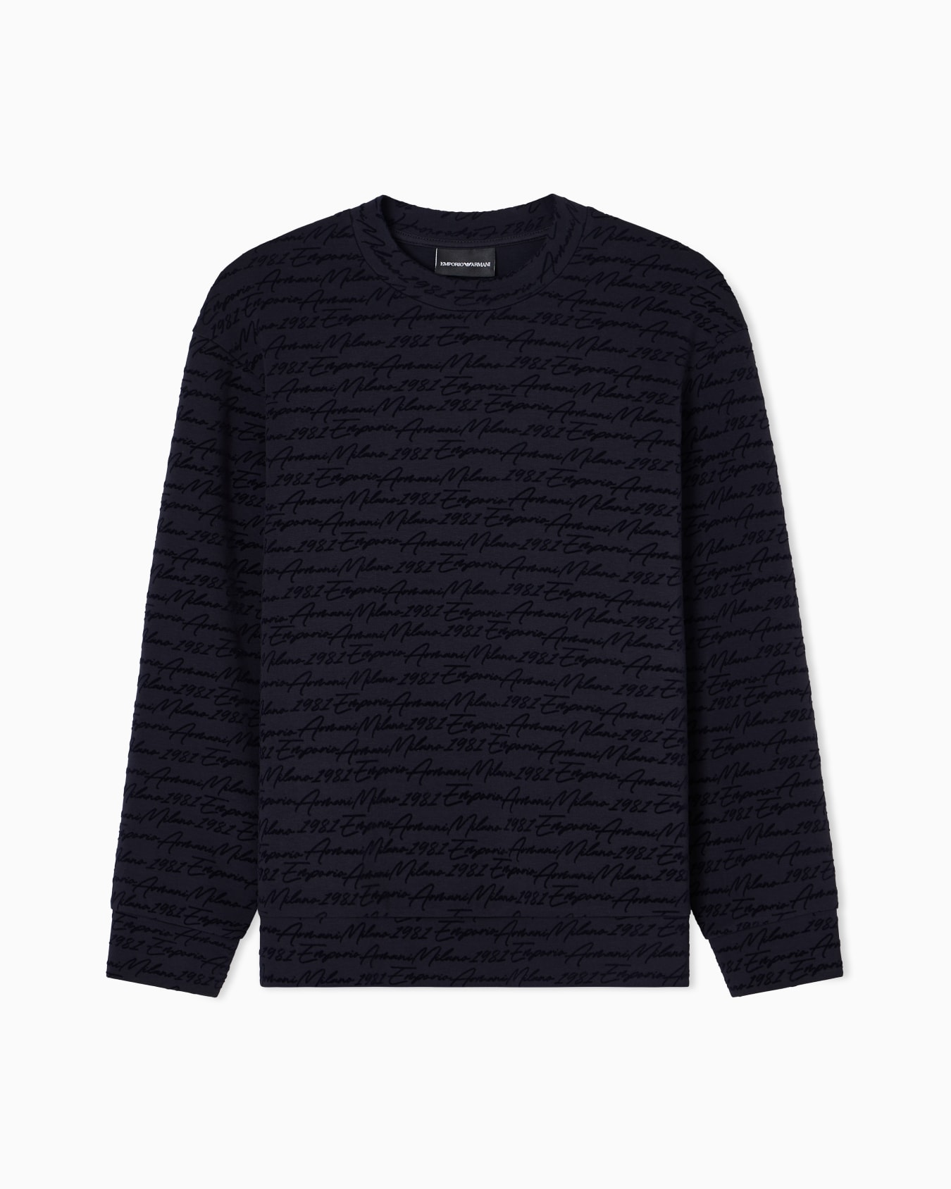 Sweat-shirt avec logo floqué all over en jersey de mélange lyocell ASV Diapositive 0