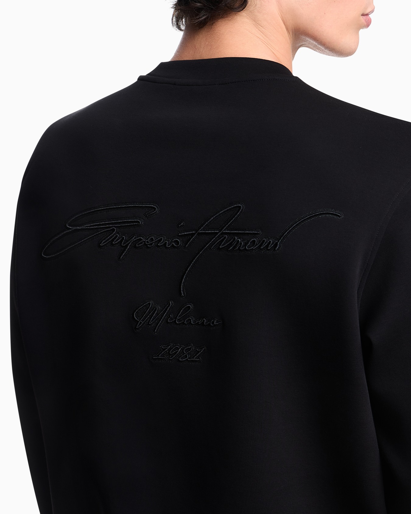 Sweat-shirt en jersey double avec grande broderie ASV Diapositive 4