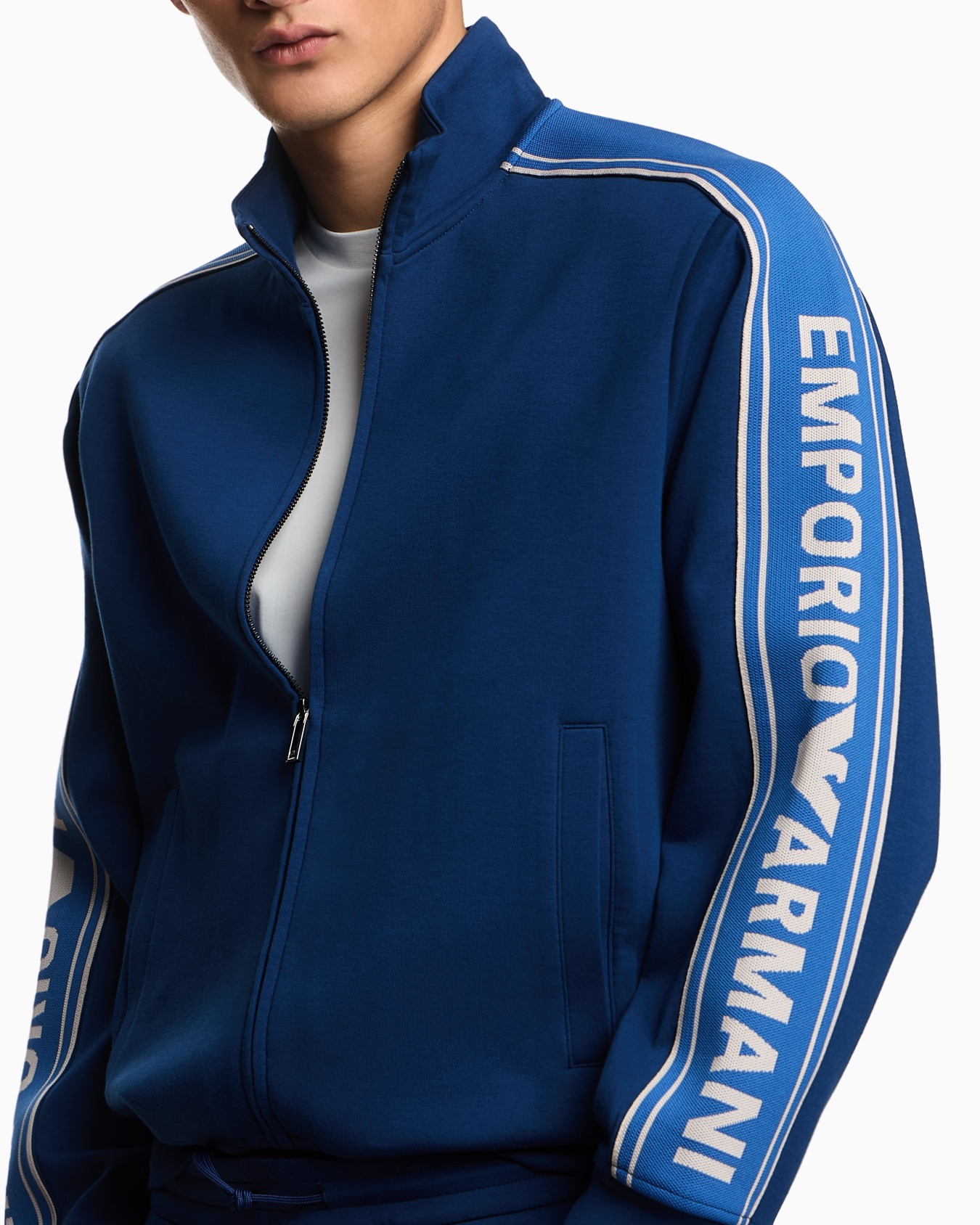 ASV double-jersey full-zip sweatshirt with logo stripe Slide 4