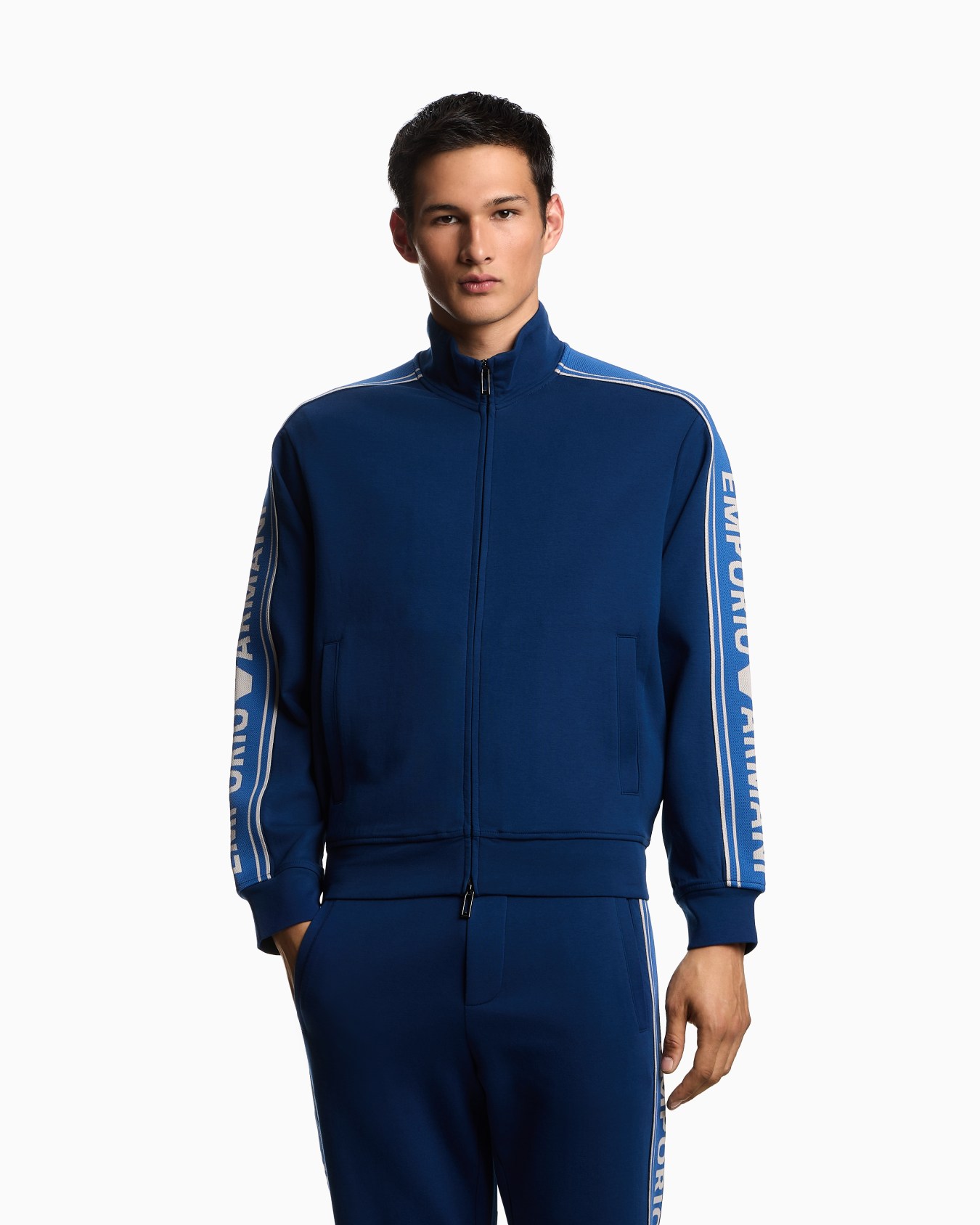 ASV double-jersey full-zip sweatshirt with logo stripe Slide 3