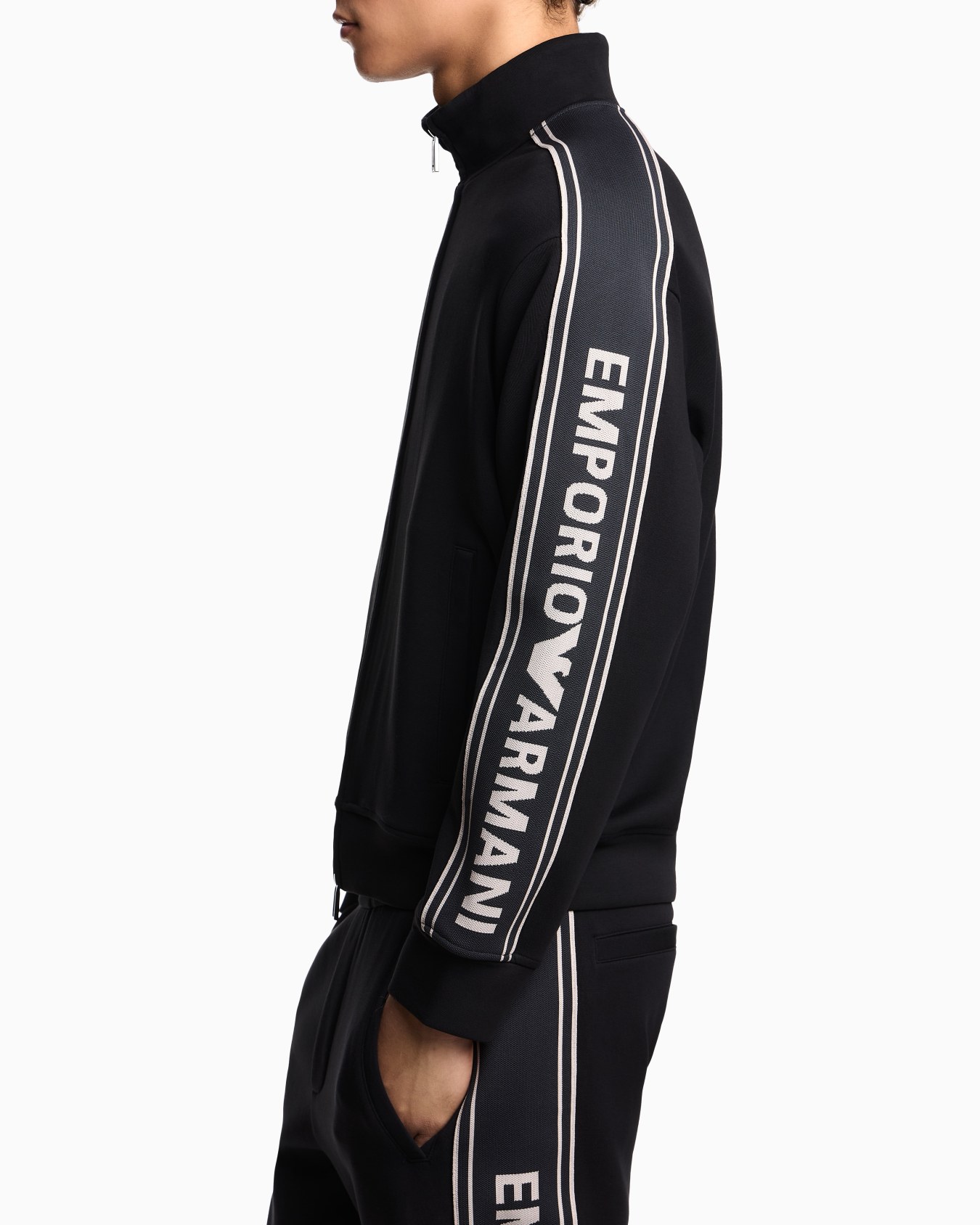 ASV double-jersey full-zip sweatshirt with logo stripe Slide 4
