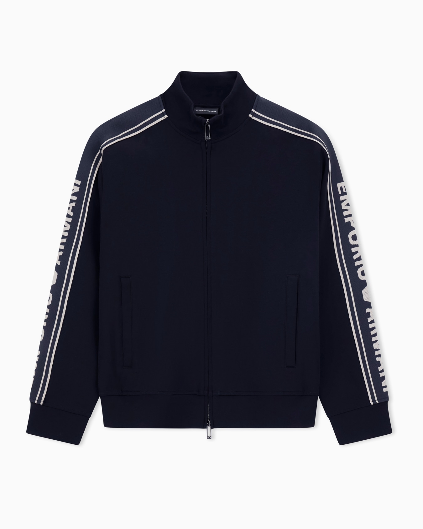 ASV double-jersey full-zip sweatshirt with logo stripe Slide 0