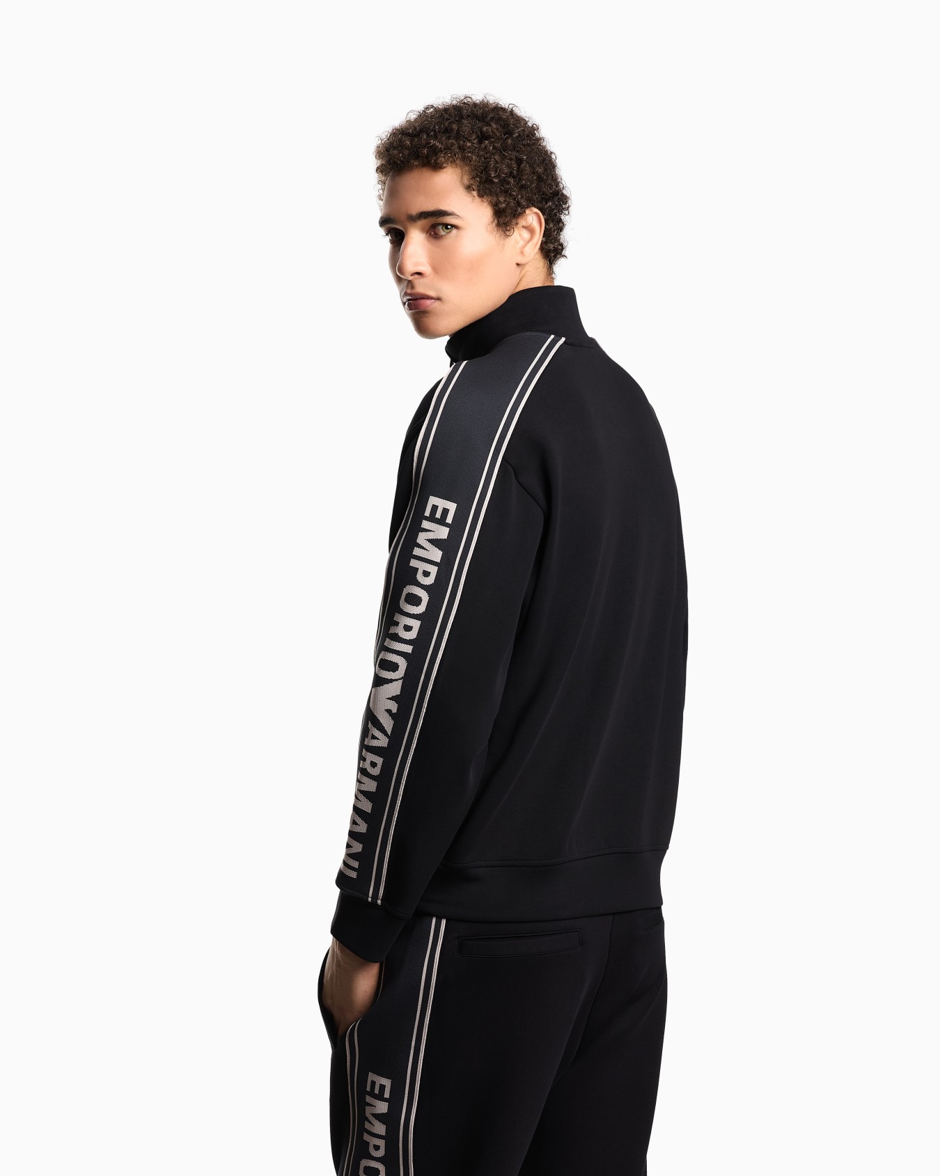 ASV double-jersey full-zip sweatshirt with logo stripe Slide 2
