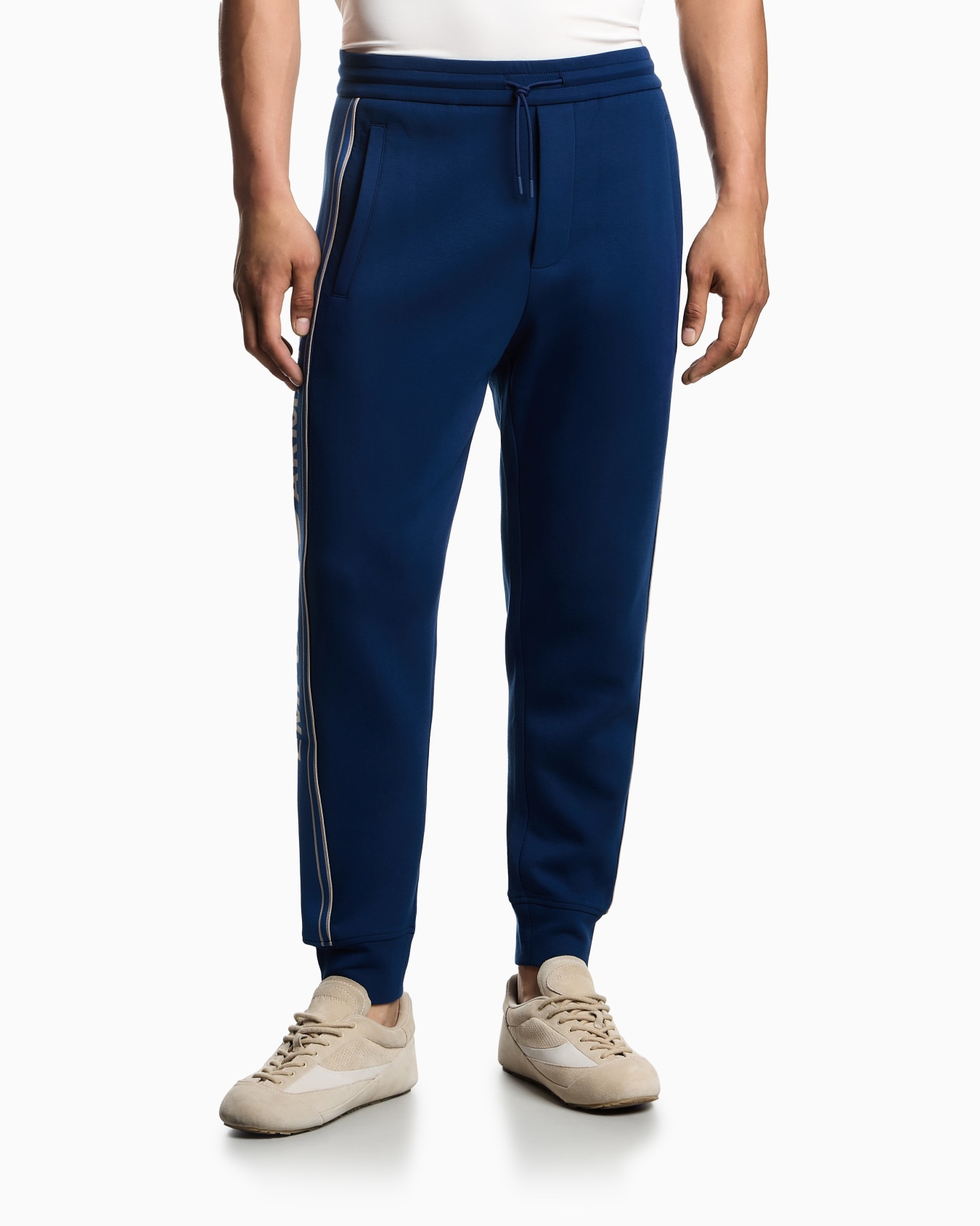 ASV double-jersey joggers with logo stripes Slide 3