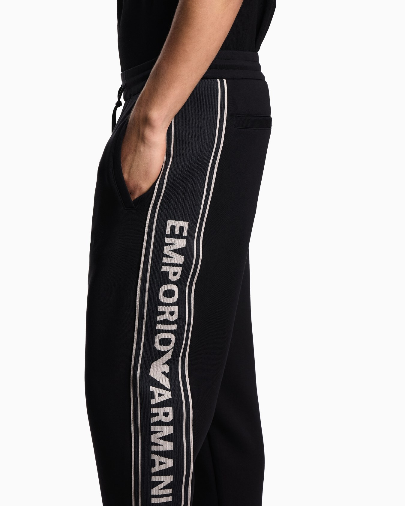 Pantalon de jogging en jersey double avec bandes logo ASV Diapositive 4