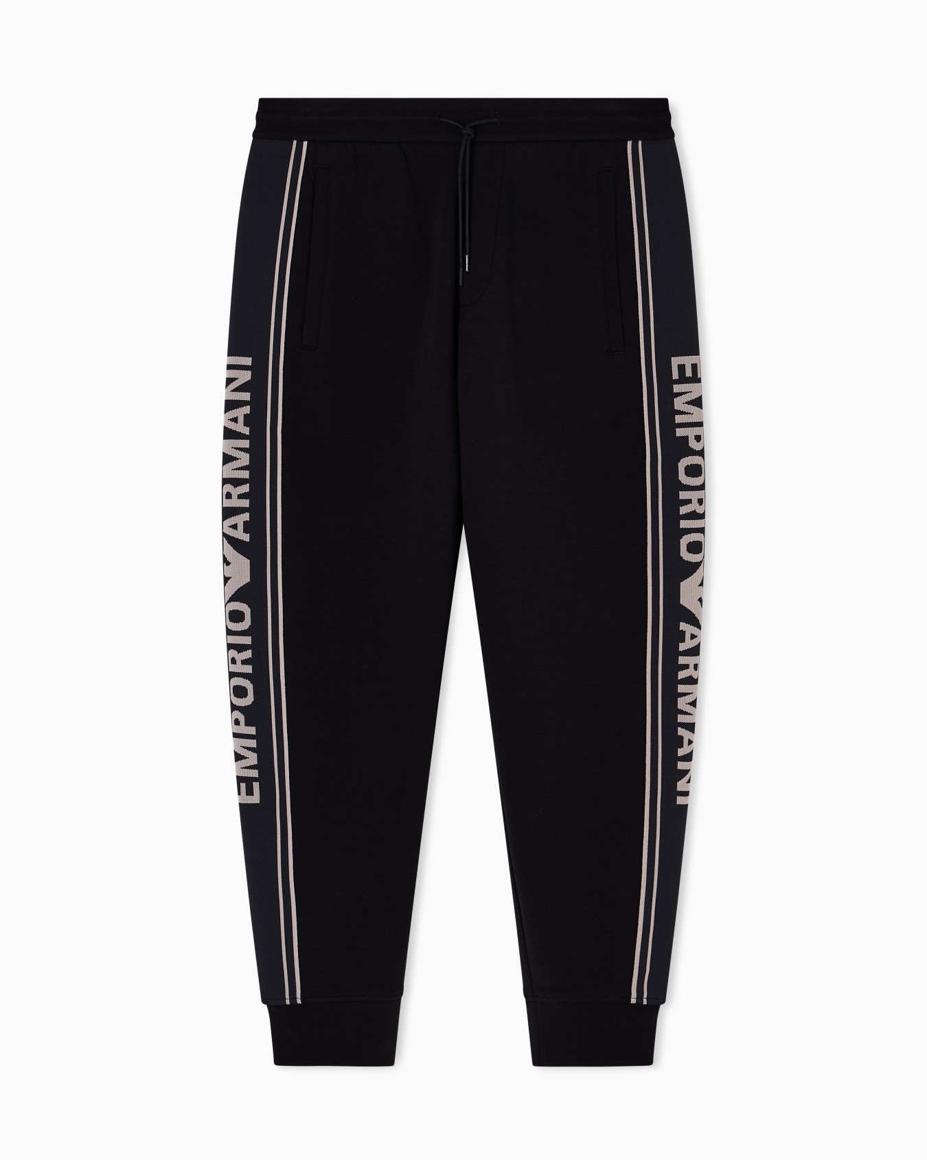 ASV double-jersey joggers with logo stripes Slide 0