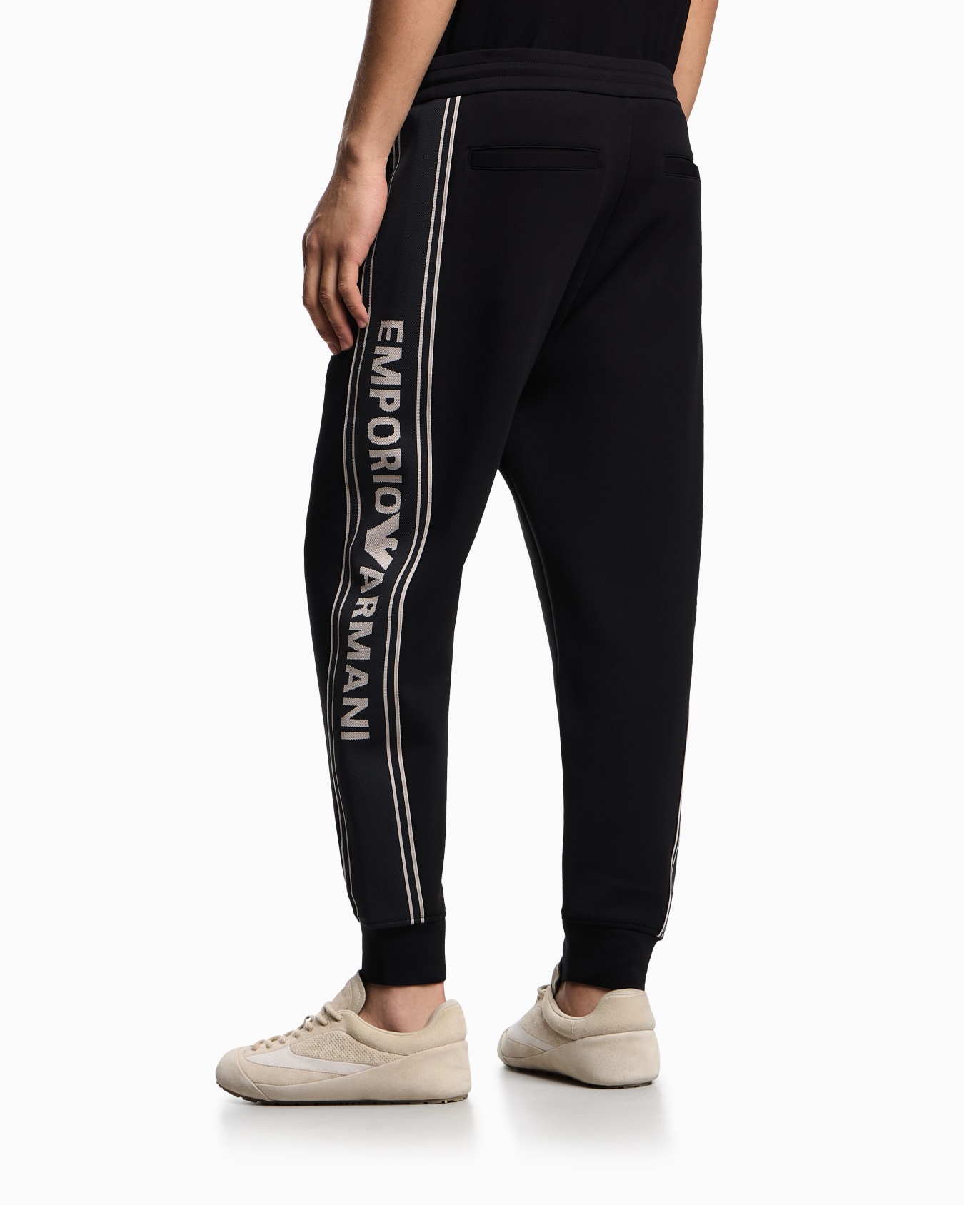 Pantalon de jogging en jersey double avec bandes logo ASV Diapositive 2