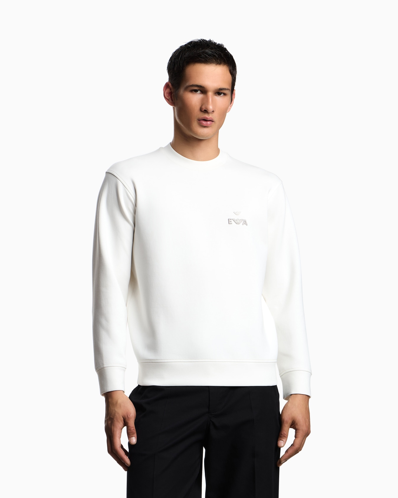 Sweat-shirt en jersey avec broderie EA très en relief ASV Diapositive 3