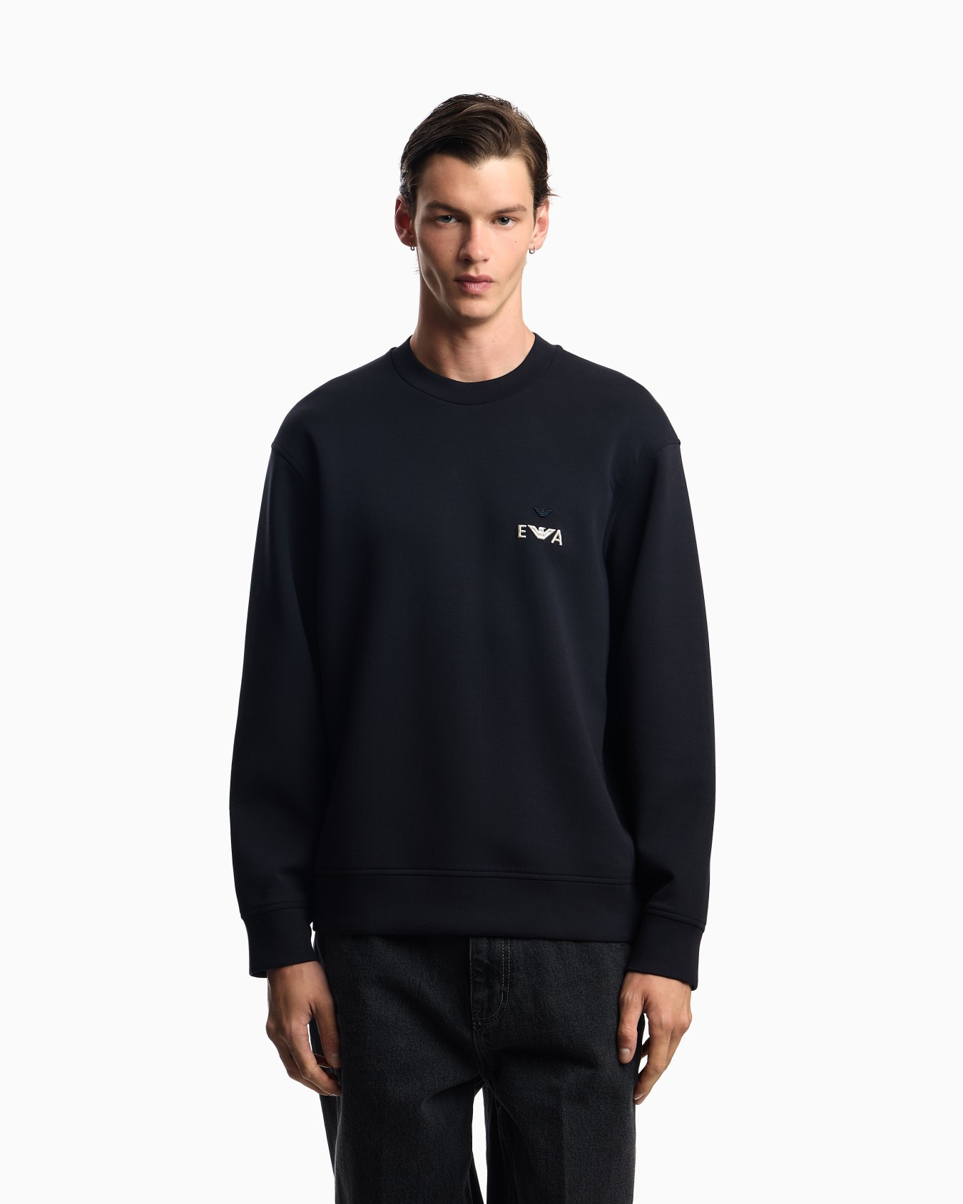Sweat-shirt en jersey avec broderie EA très en relief ASV Diapositive 3