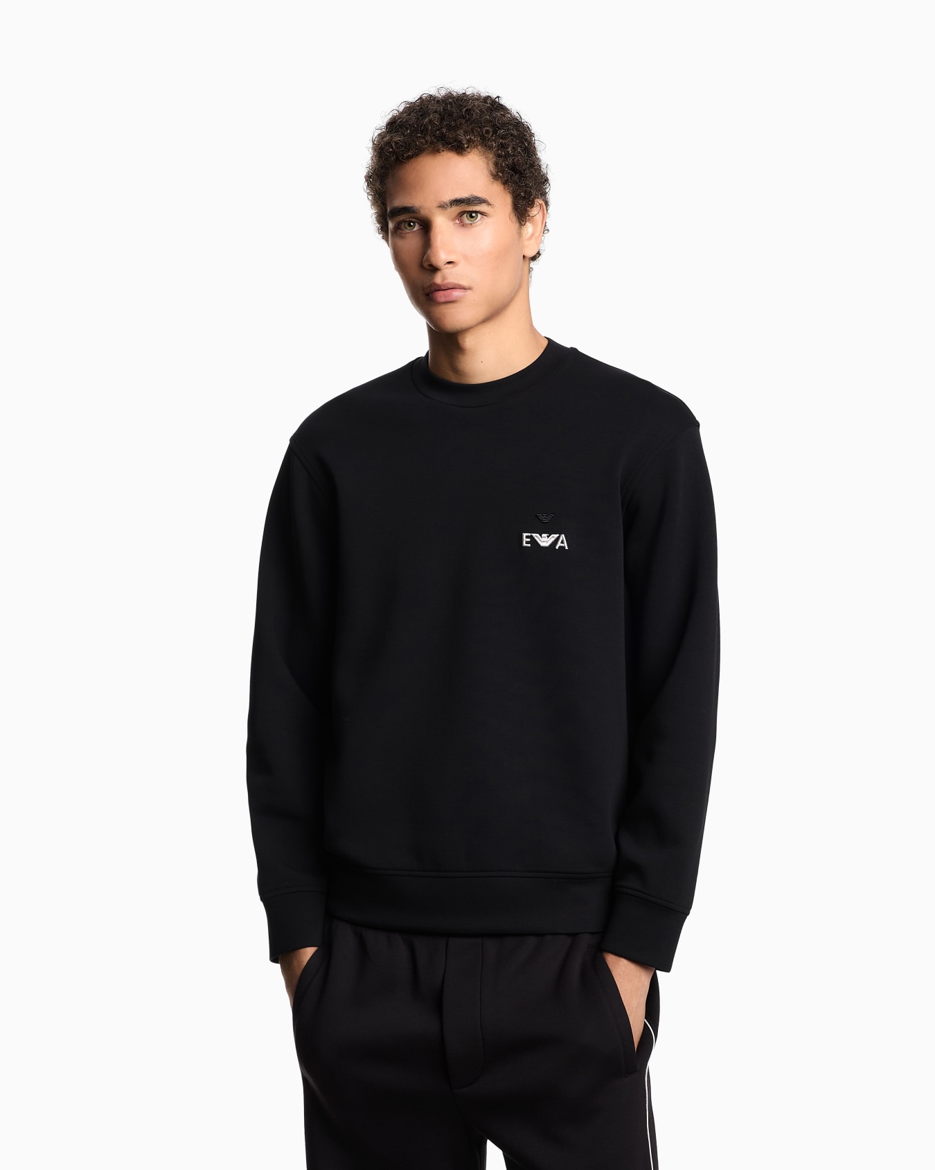 Sweat-shirt en jersey avec broderie EA très en relief ASV Diapositive 3