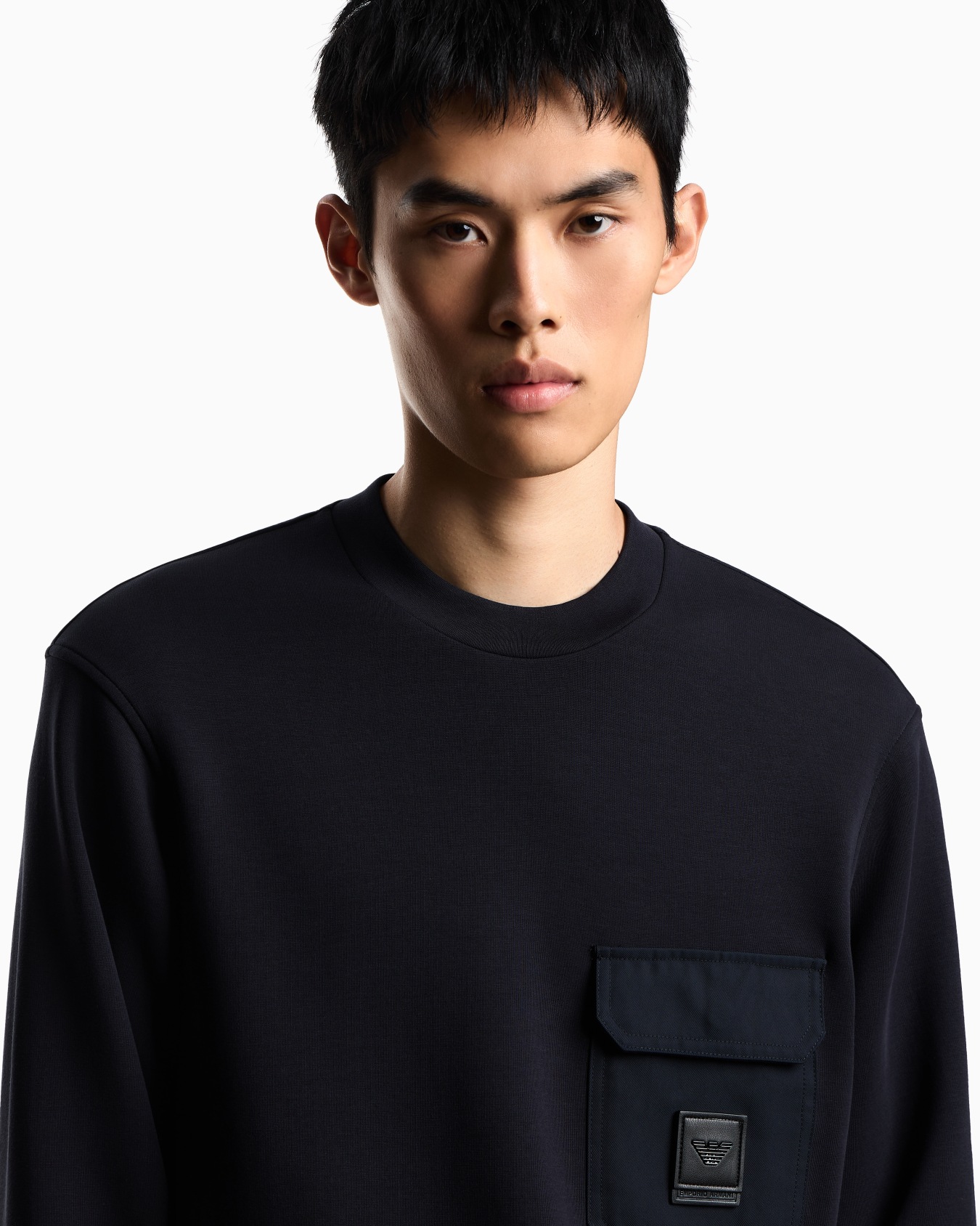 ASV double-jersey sweatshirt with pocket and logo patch Slide 4