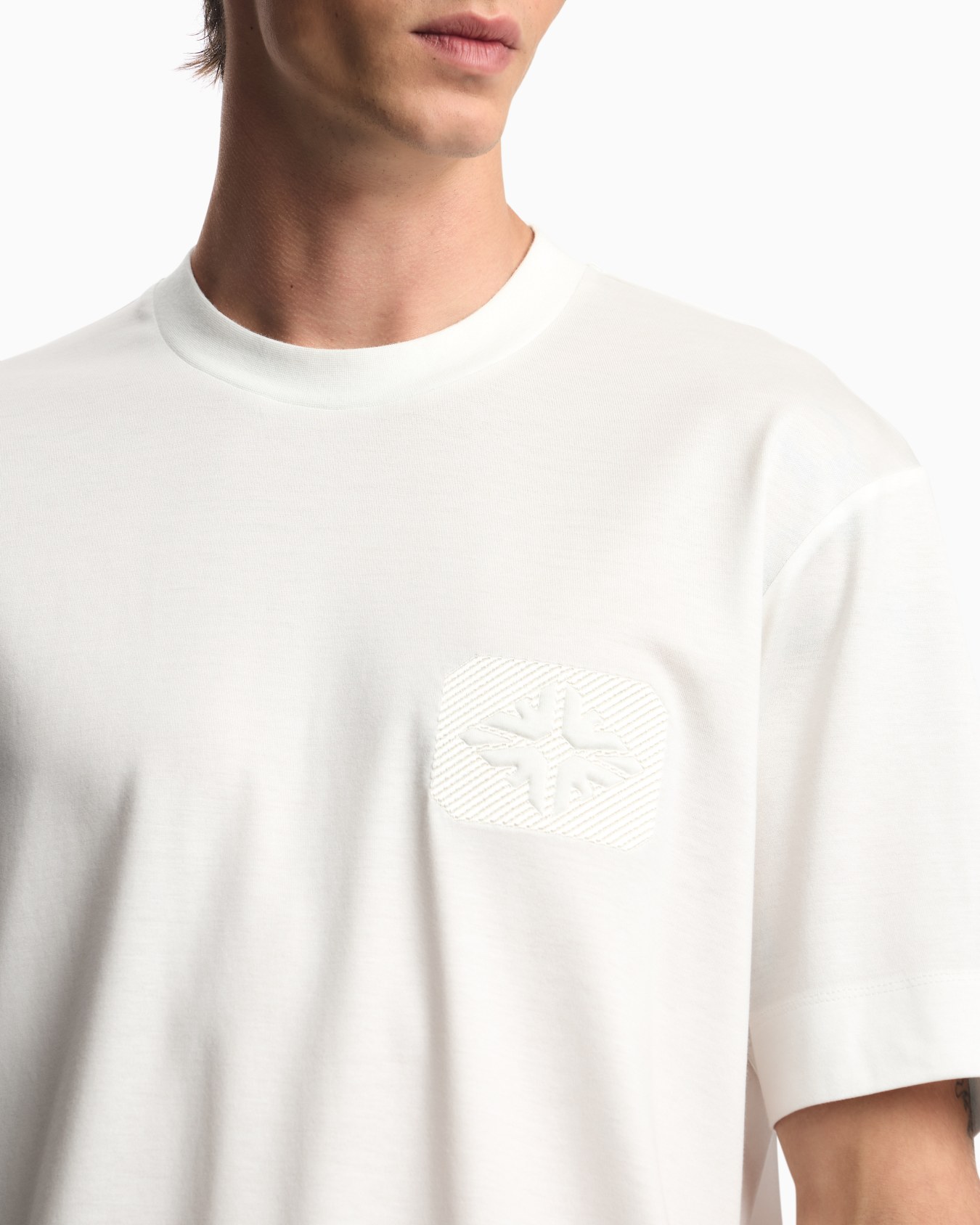 ASV Tシャツ リヨセル ドームエンボス イーグルロゴ スライドする 4