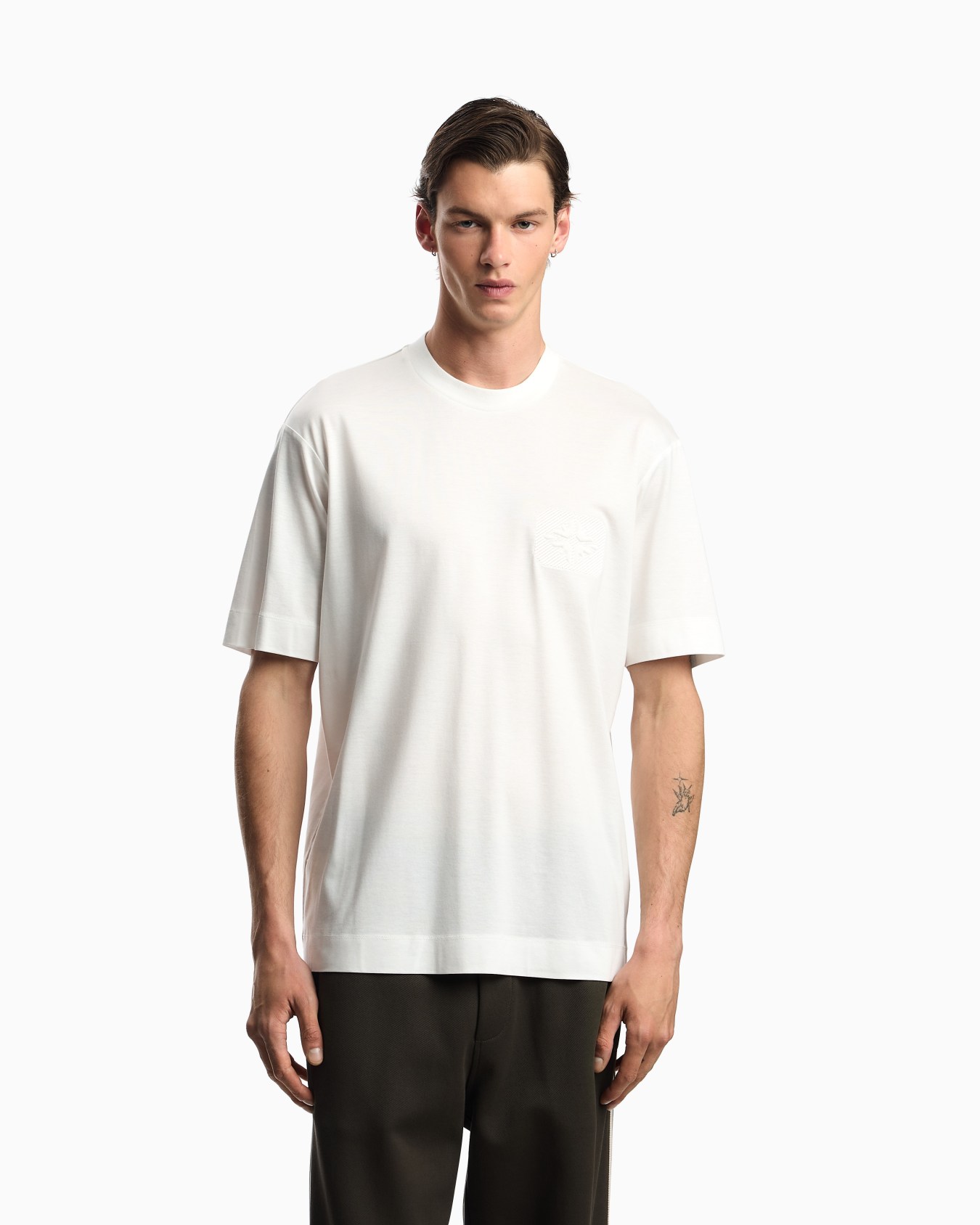 ASV Tシャツ リヨセル ドームエンボス イーグルロゴ スライドする 3