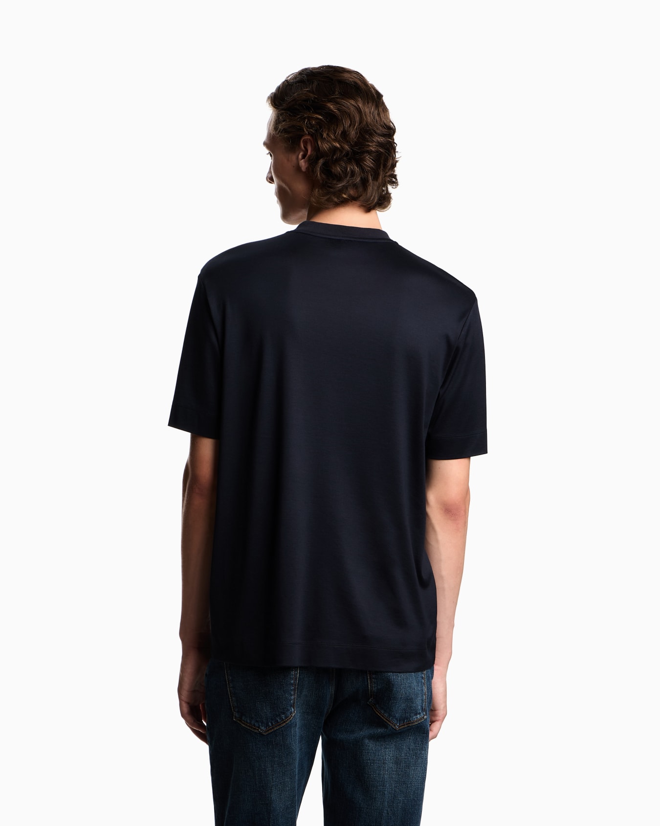 ASV Lyocell T-shirt with dome-embossed eagle logo Slide 2