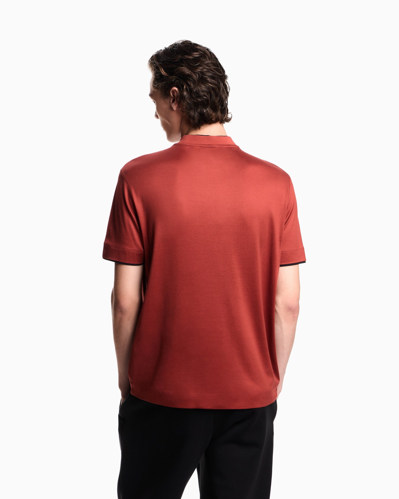 ASV Lyocell-blend jersey T-shirt with contrasting details Slide 2