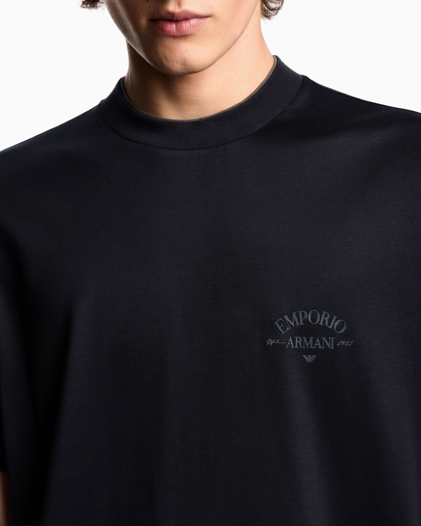 ASV Lyocell-blend jersey T-shirt with contrasting details Slide 5