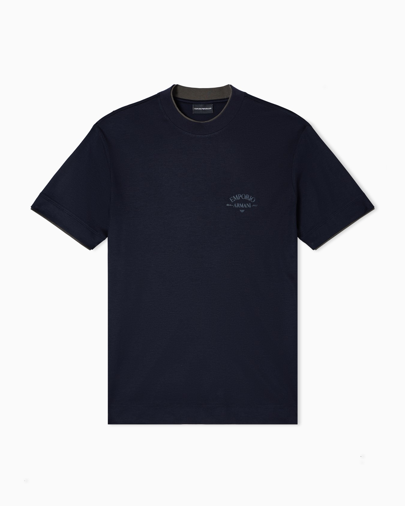 ASV Lyocell-blend jersey T-shirt with contrasting details Slide 0