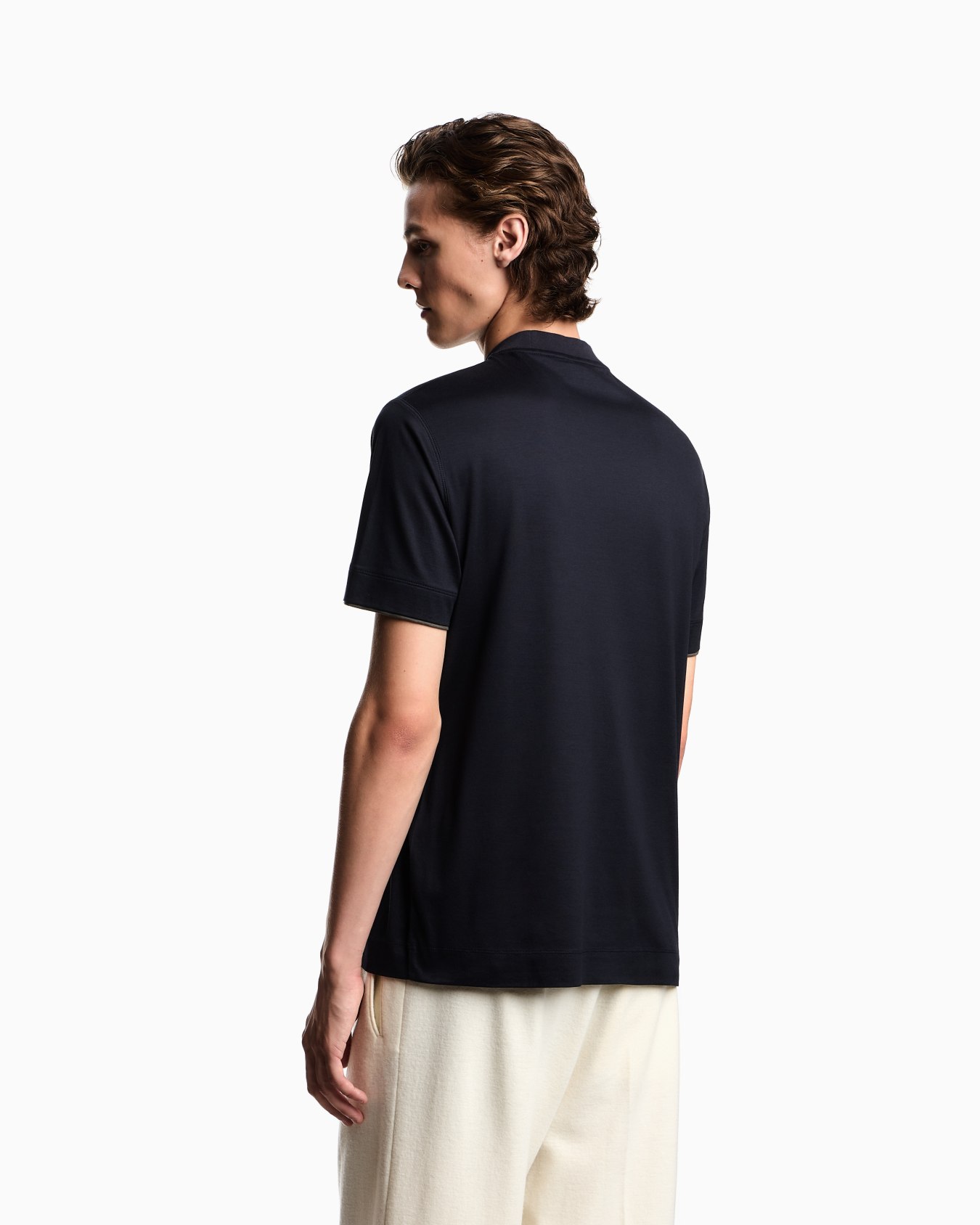 ASV Lyocell-blend jersey T-shirt with contrasting details Slide 3