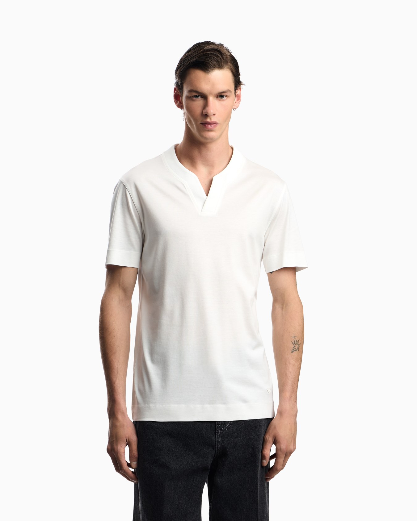 ASV Tシャツ リヨセル Vノッチ スライドする 3