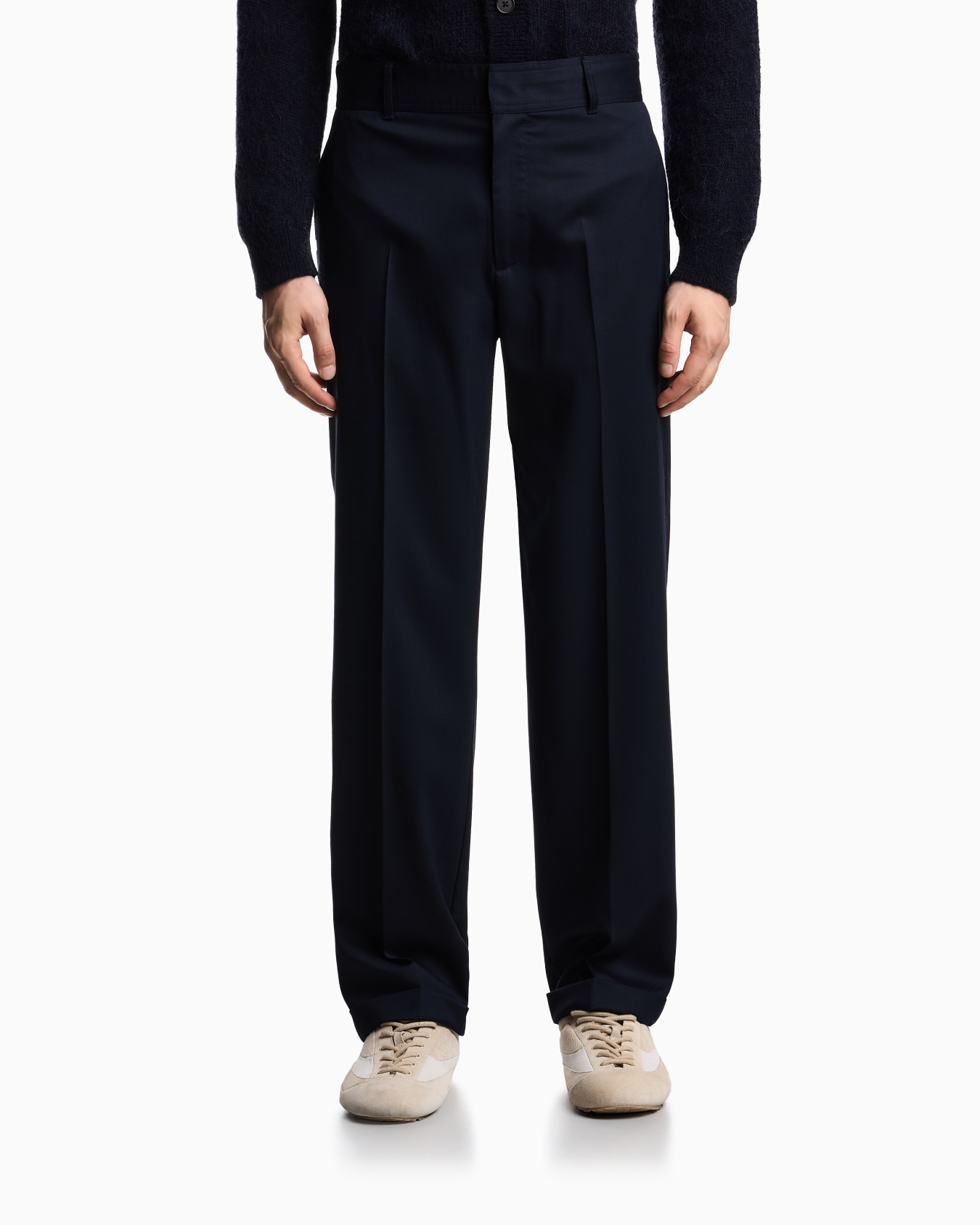 Pantaloni in twill di lana vergine Slide 3